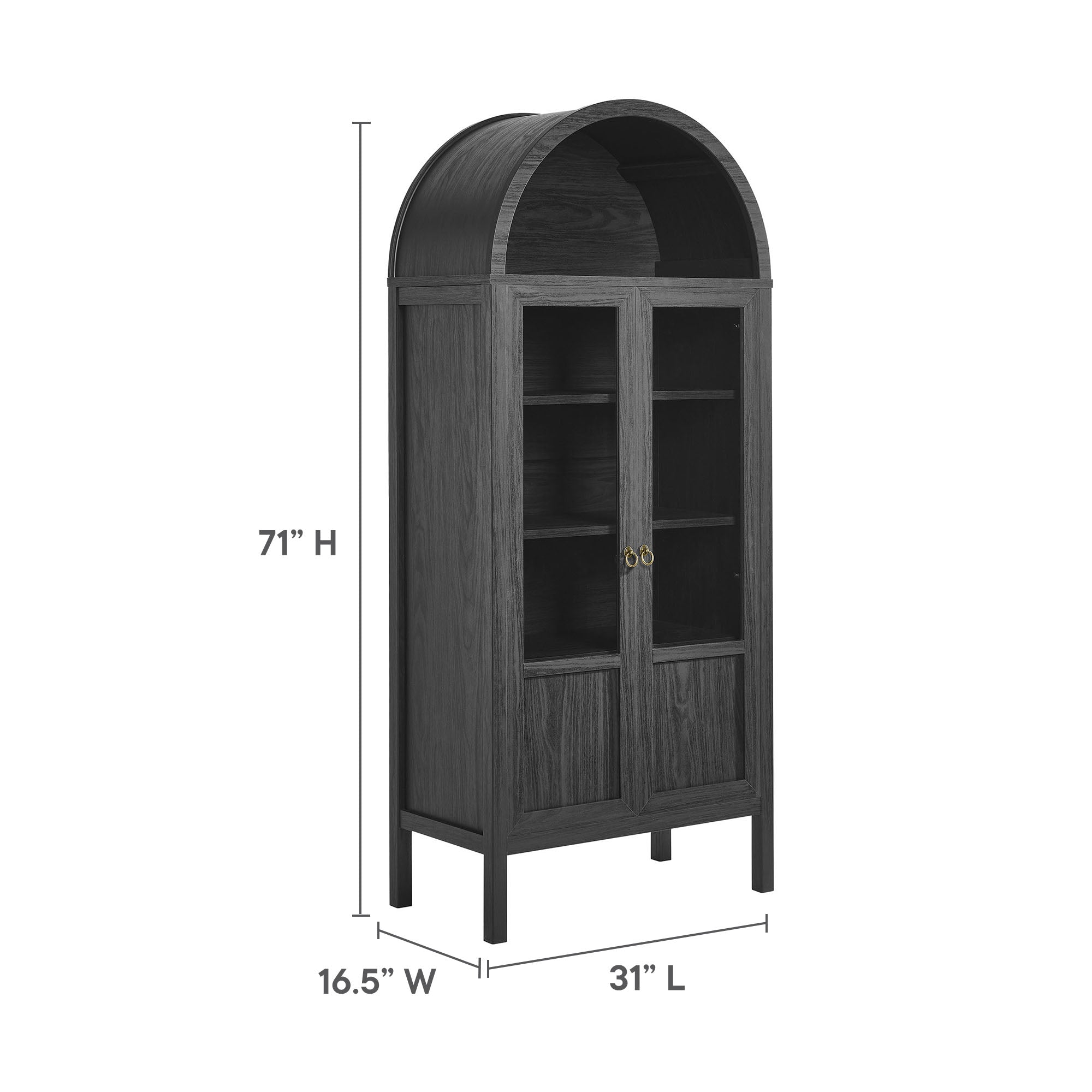 Modway Tessa Tall Arched Storage Display Cabinet