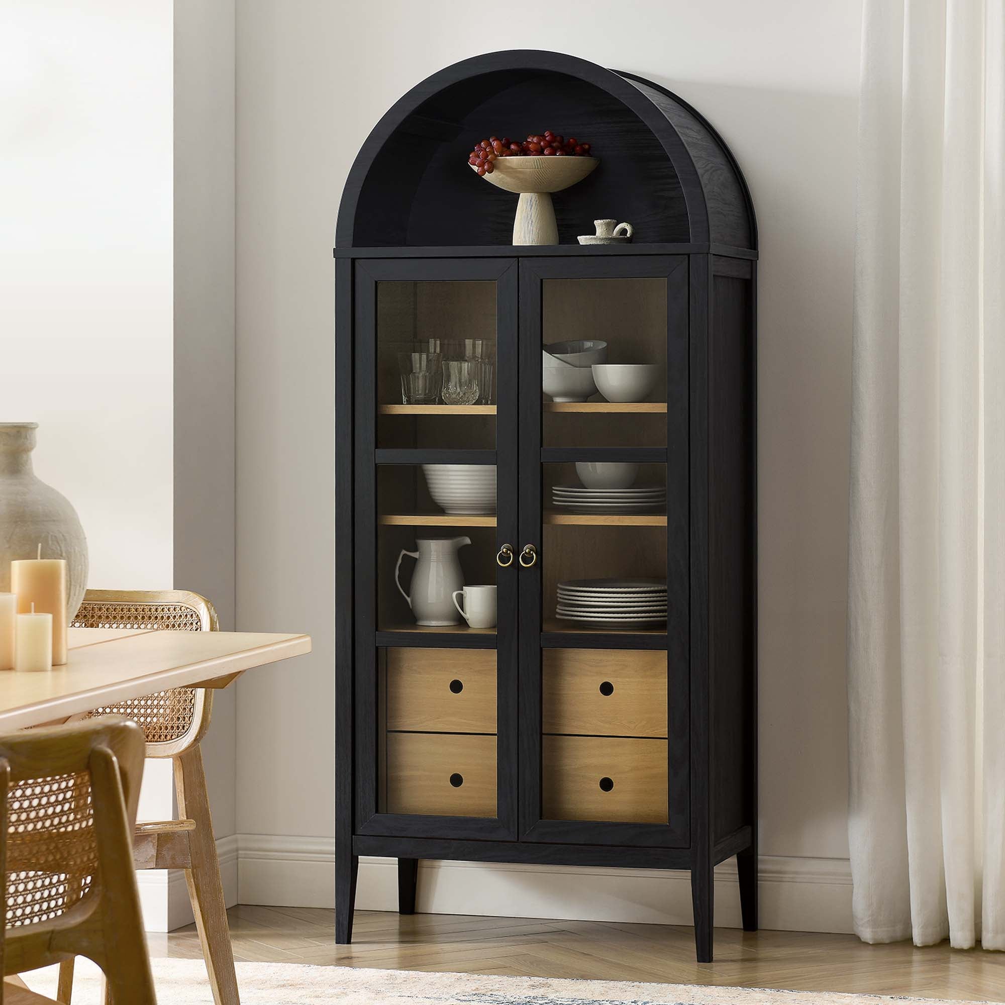 Modway Nolan Tall Arched Storage Display Cabinet