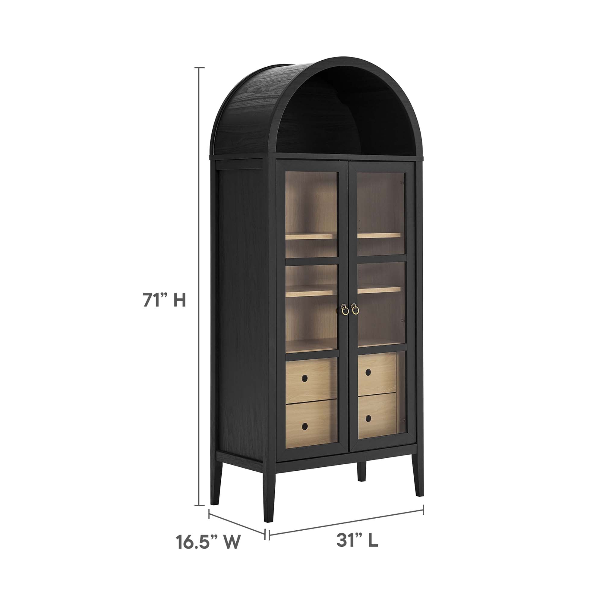 Modway Nolan Tall Arched Storage Display Cabinet