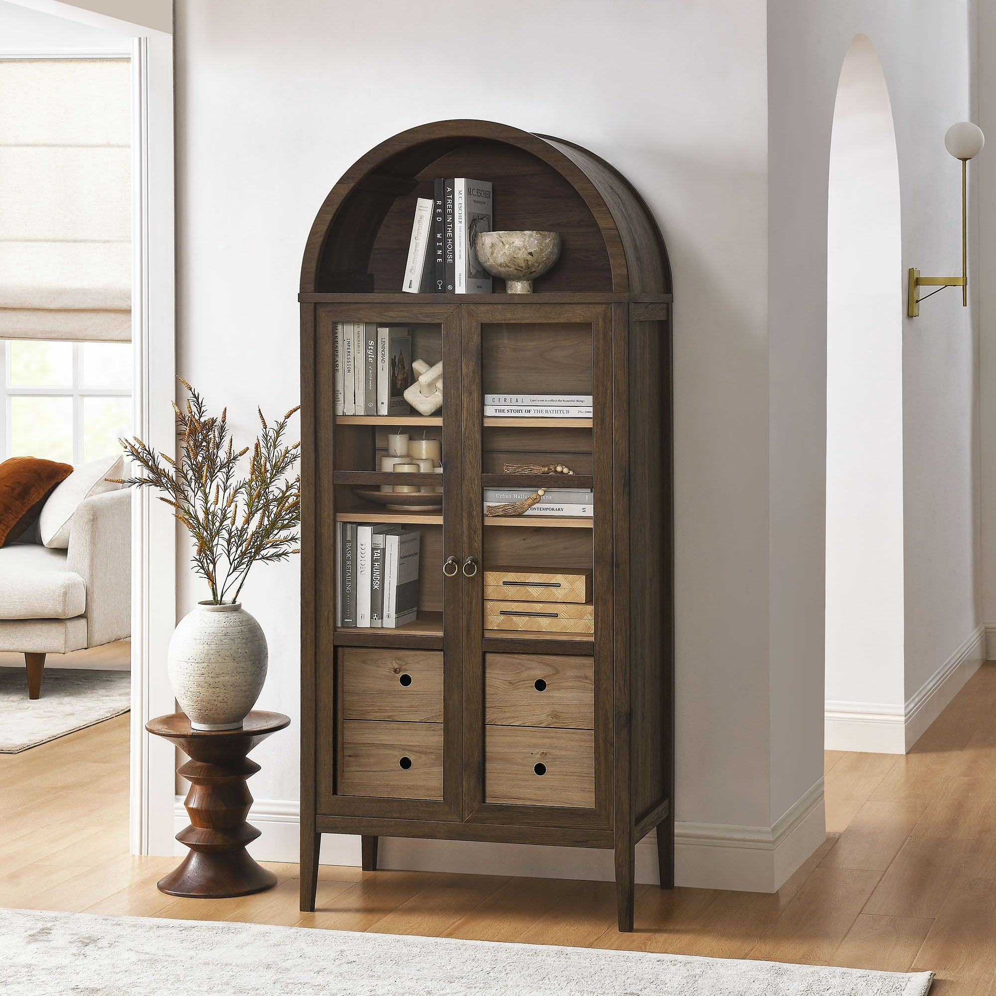 Modway Nolan Tall Arched Storage Display Cabinet