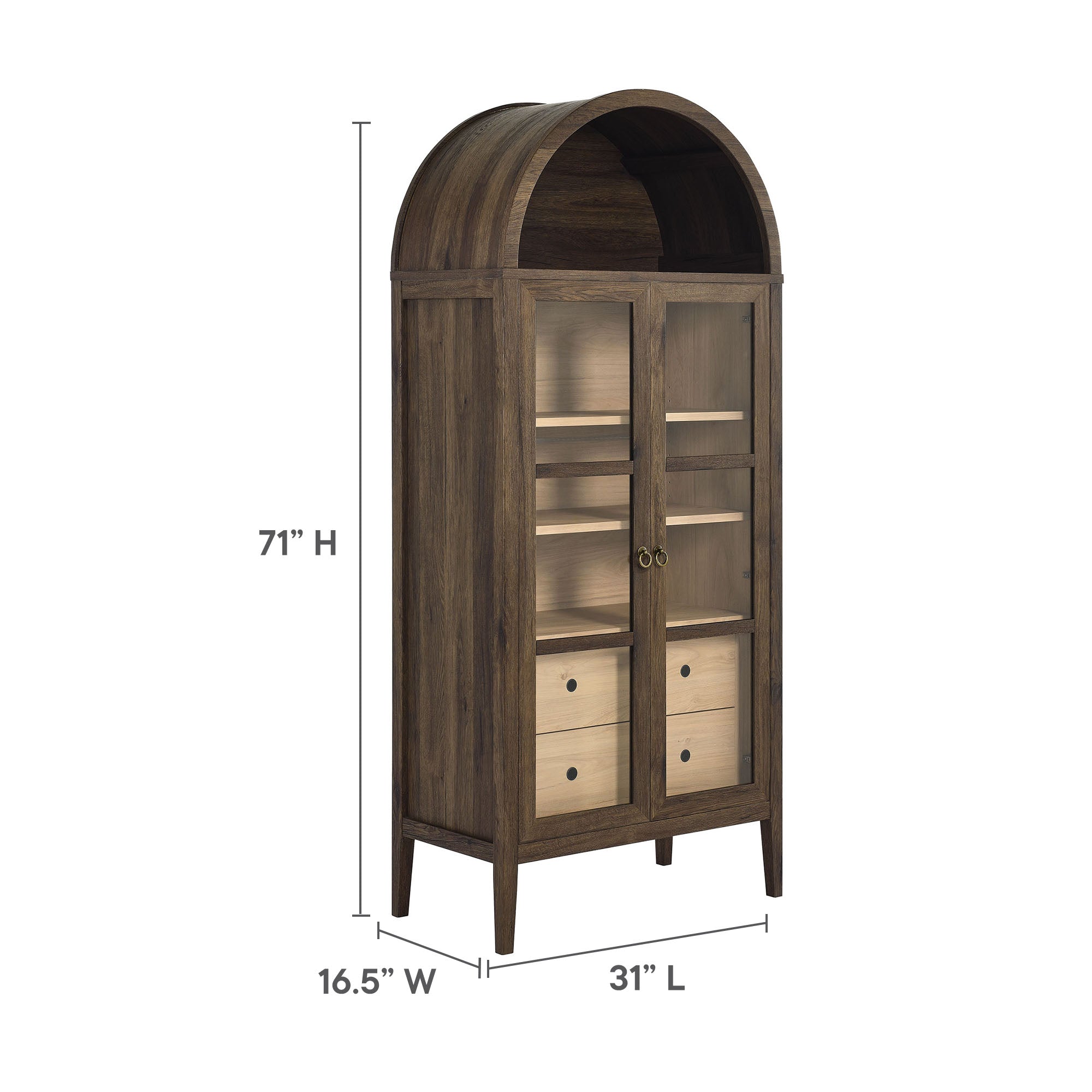 Modway Nolan Tall Arched Storage Display Cabinet