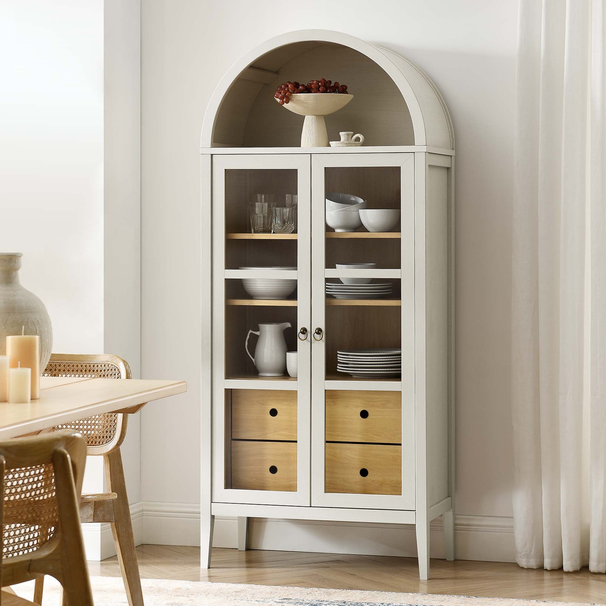 Modway Nolan Tall Arched Storage Display Cabinet