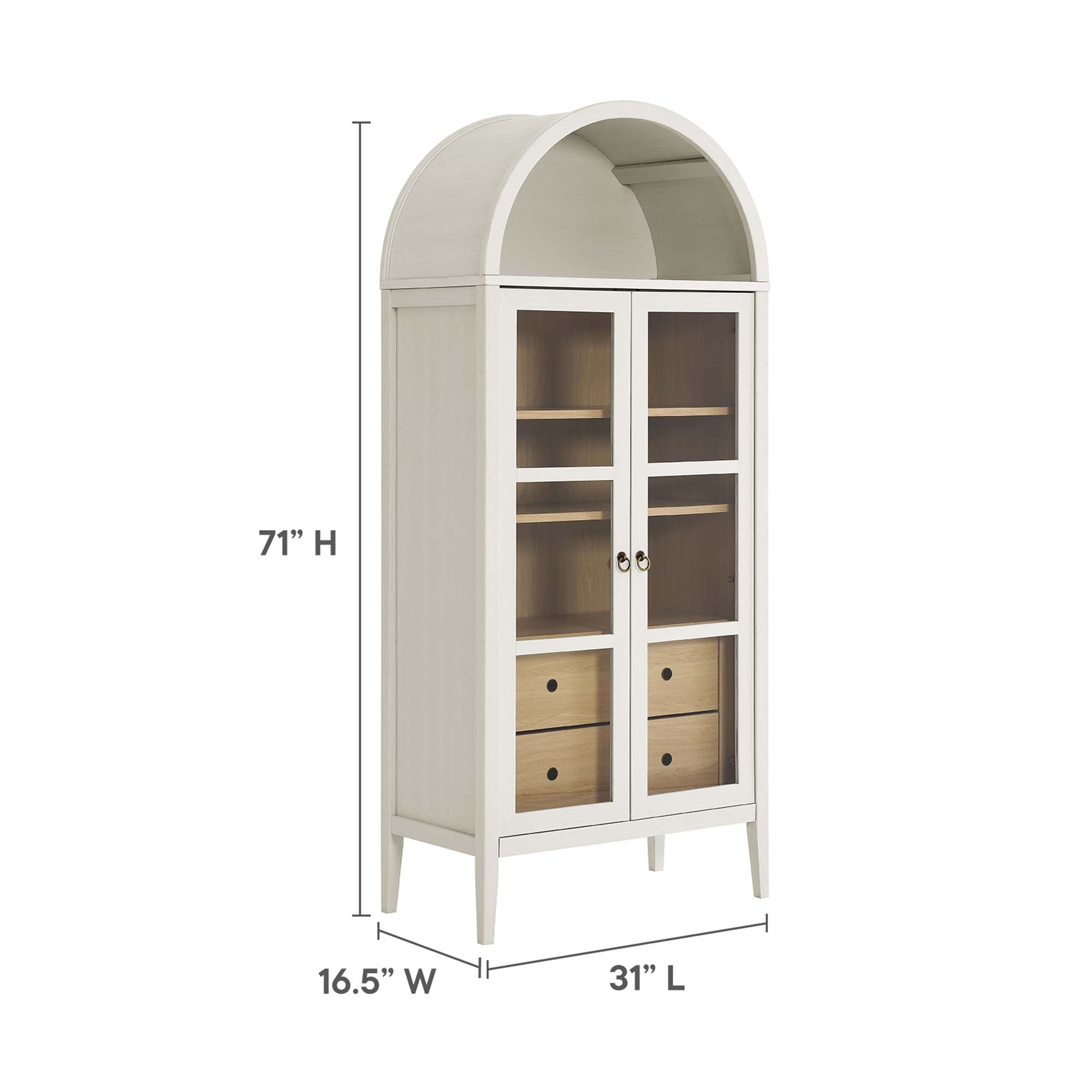Modway Nolan Tall Arched Storage Display Cabinet