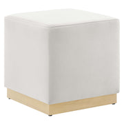 Modway Tilden 17" Square Performance Velvet Upholstered Ottoman
