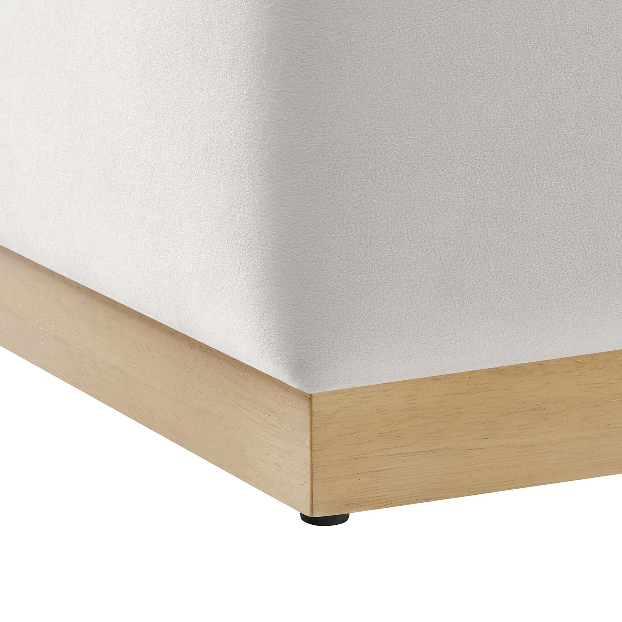 Modway Tilden 17" Square Performance Velvet Upholstered Ottoman