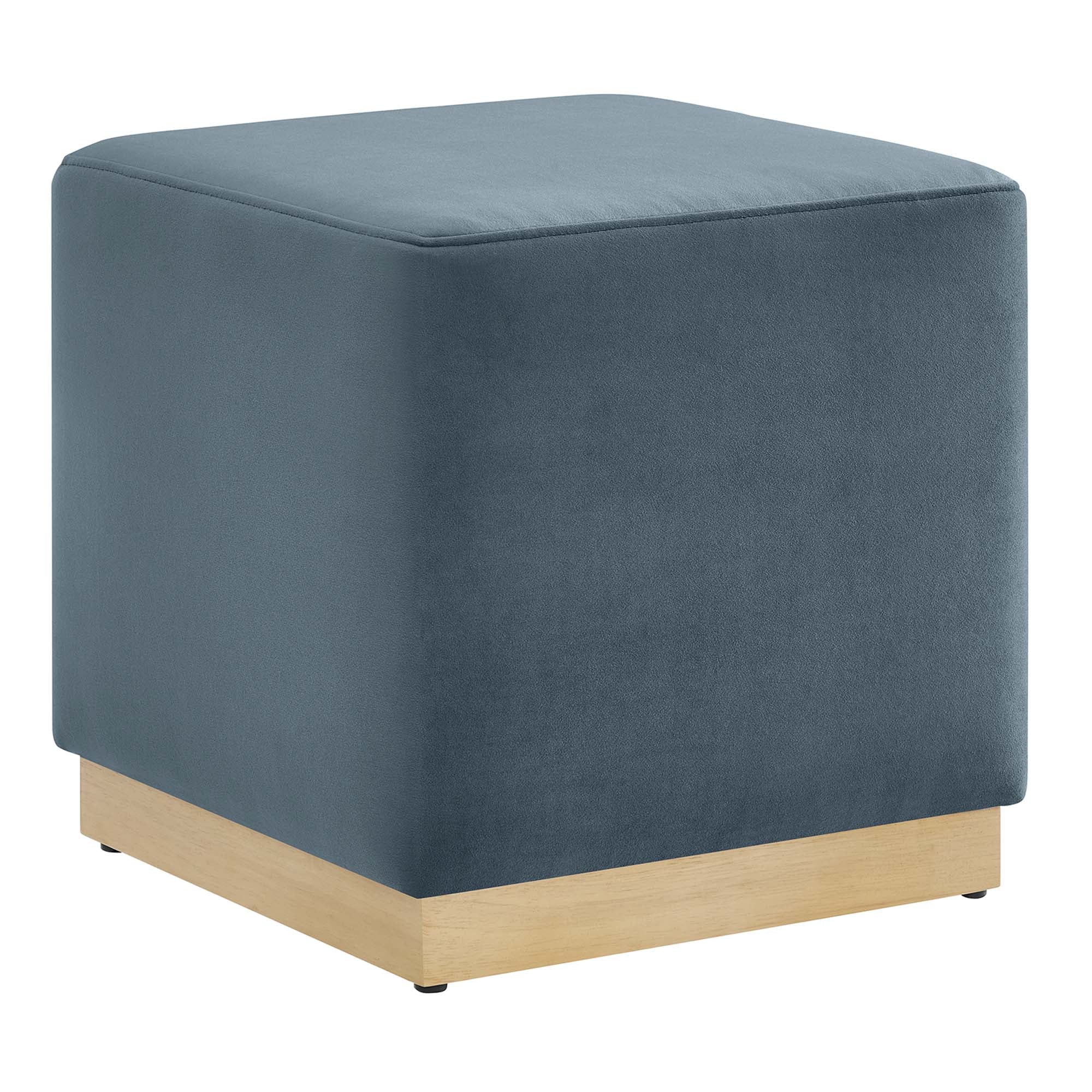Modway Tilden 17" Square Performance Velvet Upholstered Ottoman