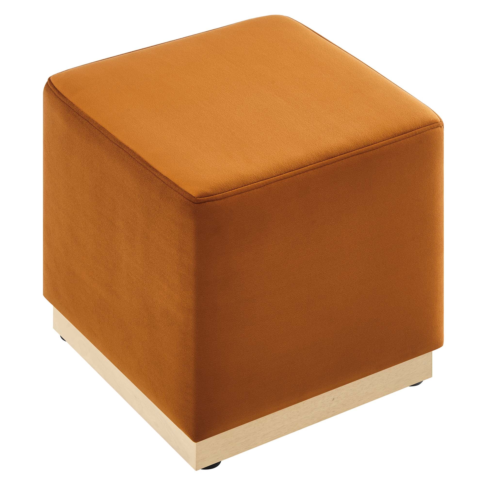 Modway Tilden 17" Square Performance Velvet Upholstered Ottoman