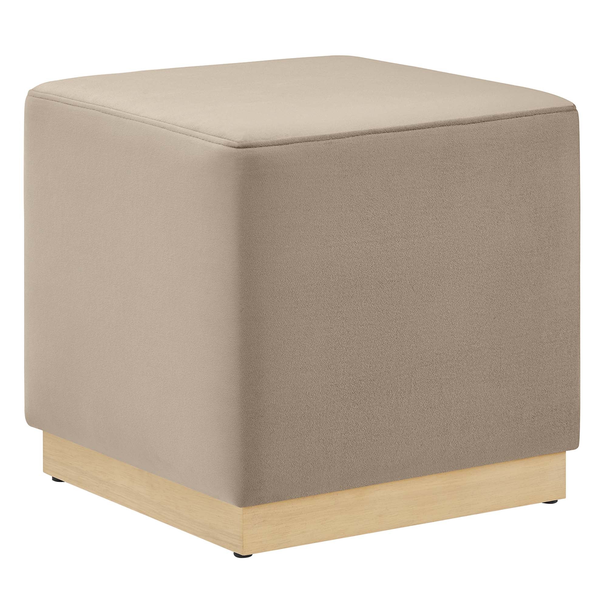 Modway Tilden 17" Square Performance Velvet Upholstered Ottoman