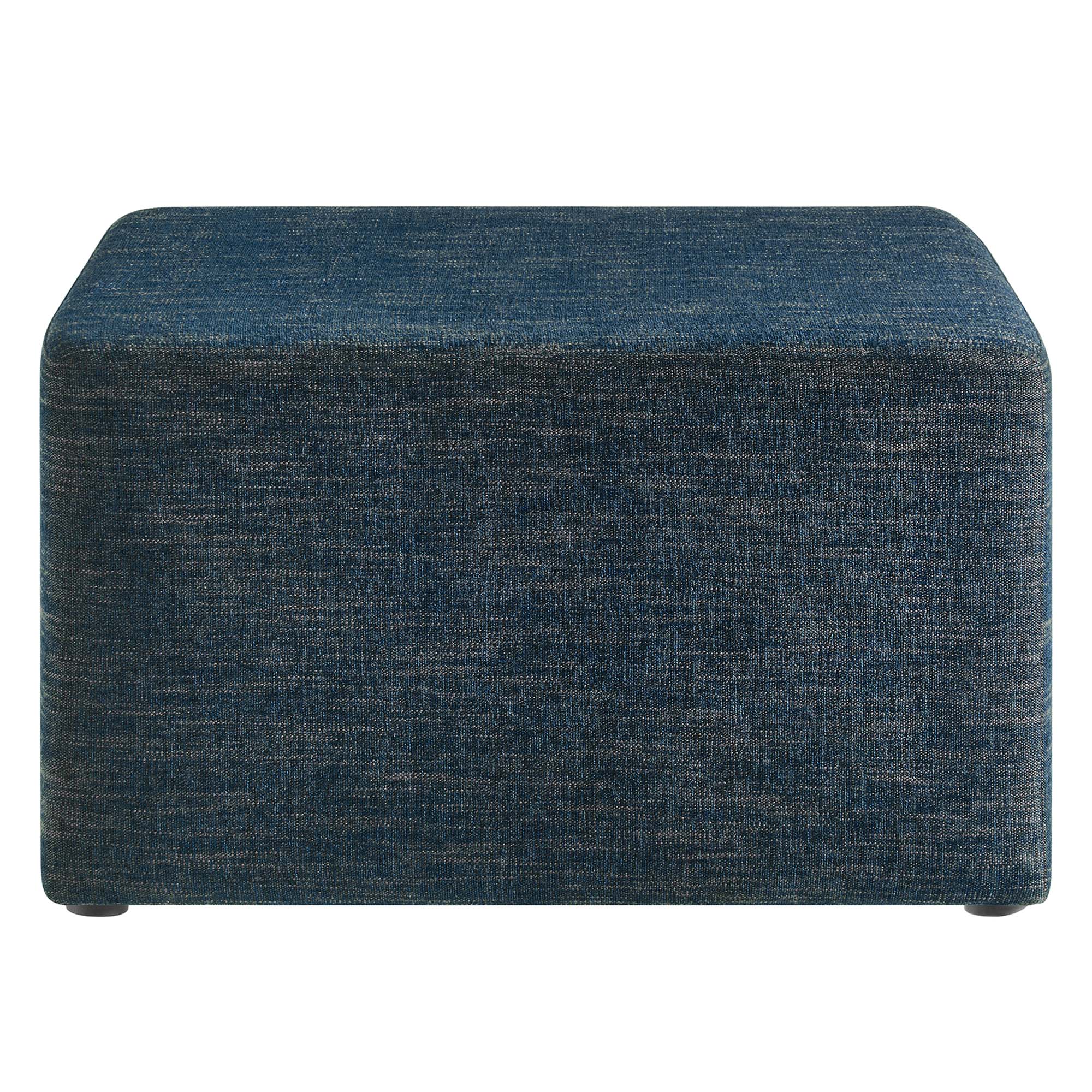 Modway Callum Large 28" Square Woven Heathered Fabric Upholstered Ottoman