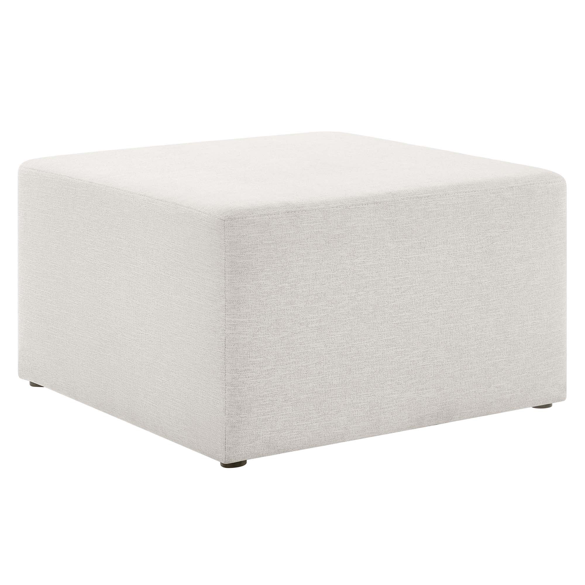 Modway Callum Large 28" Square Woven Heathered Fabric Upholstered Ottoman