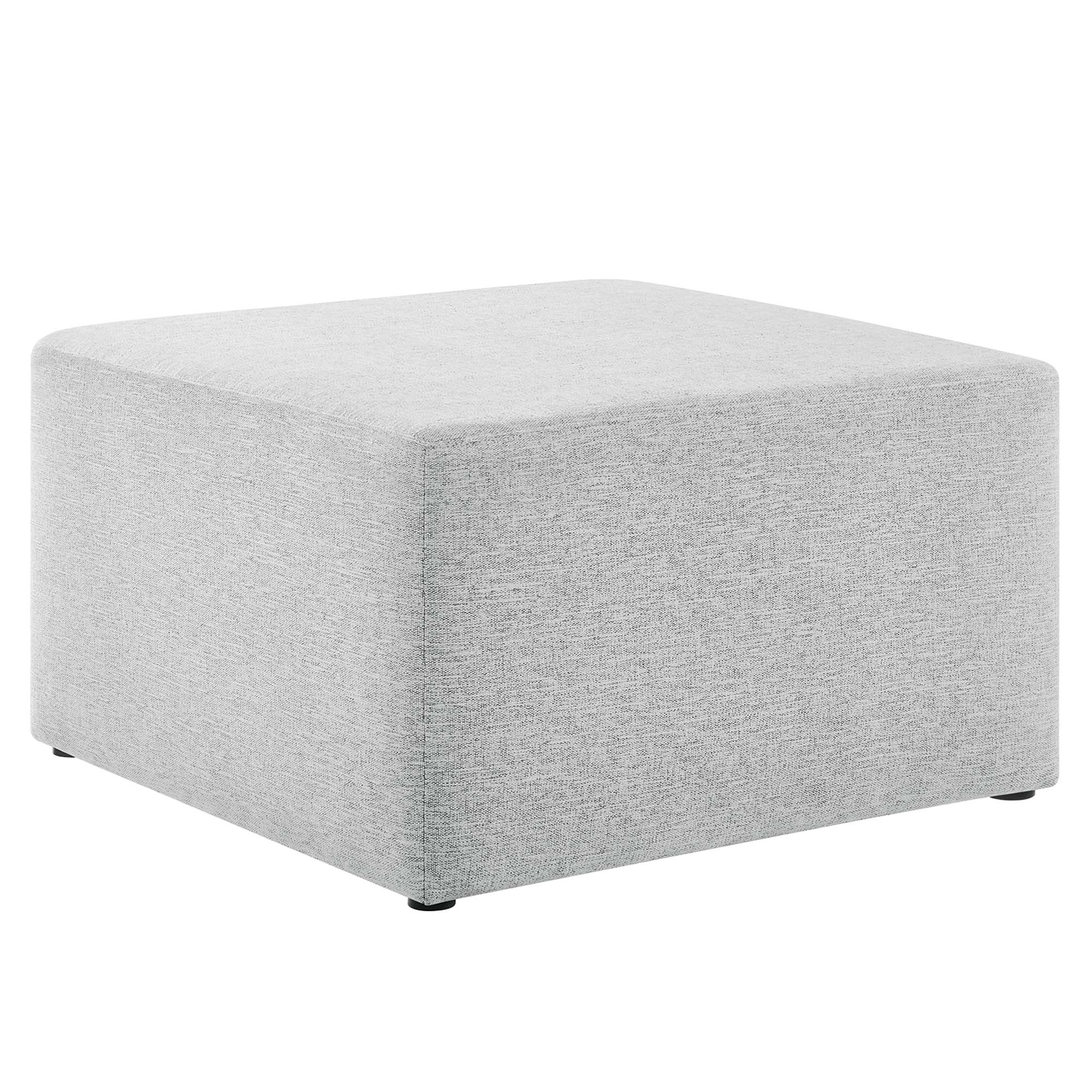 Modway Callum Large 28" Square Woven Heathered Fabric Upholstered Ottoman