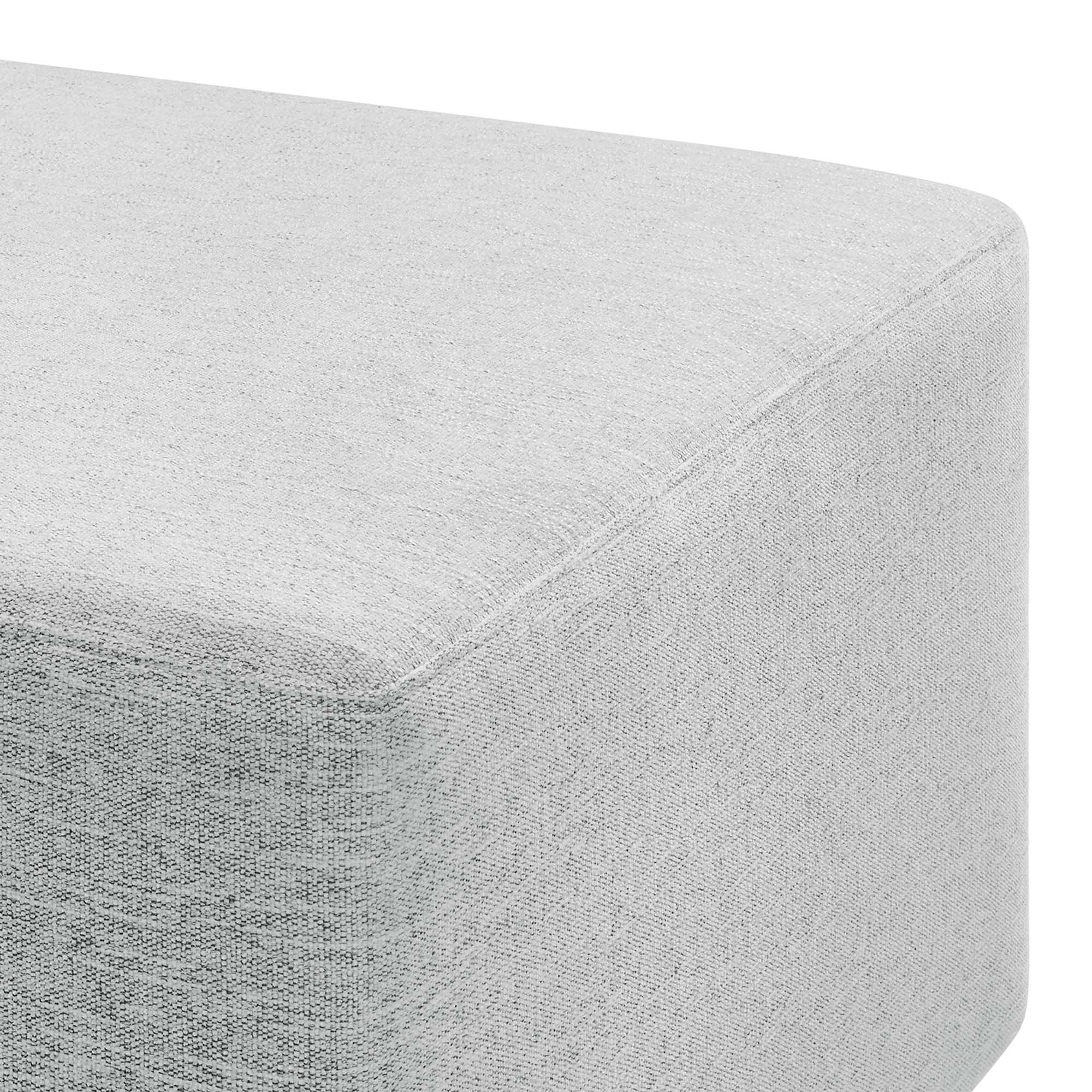 Modway Callum Large 28" Square Woven Heathered Fabric Upholstered Ottoman