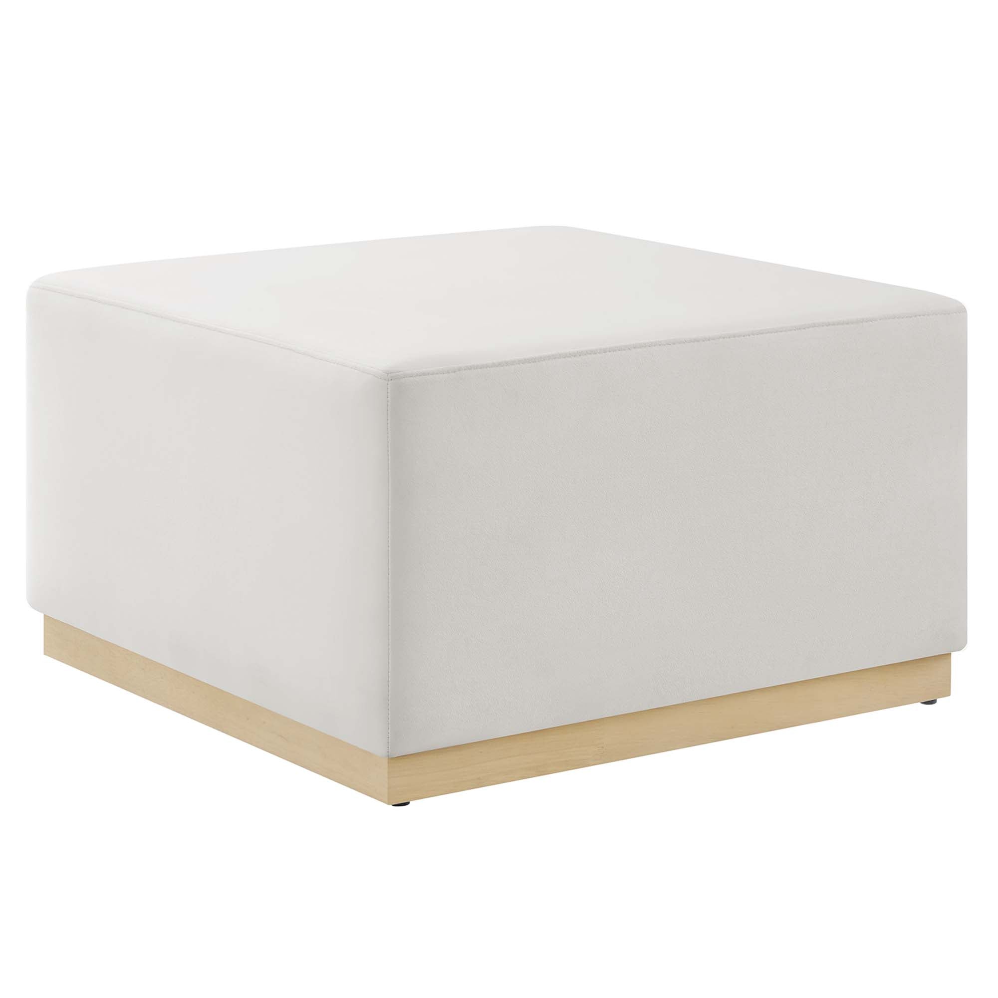 Modway Tilden Large 28" Square Performance Velvet Upholstered Ottoman