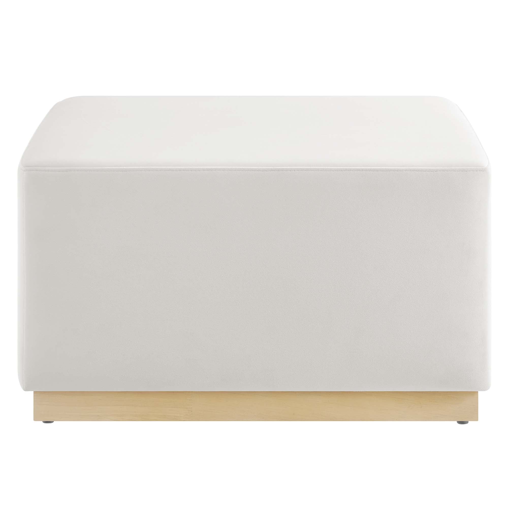 Modway Tilden Large 28" Square Performance Velvet Upholstered Ottoman