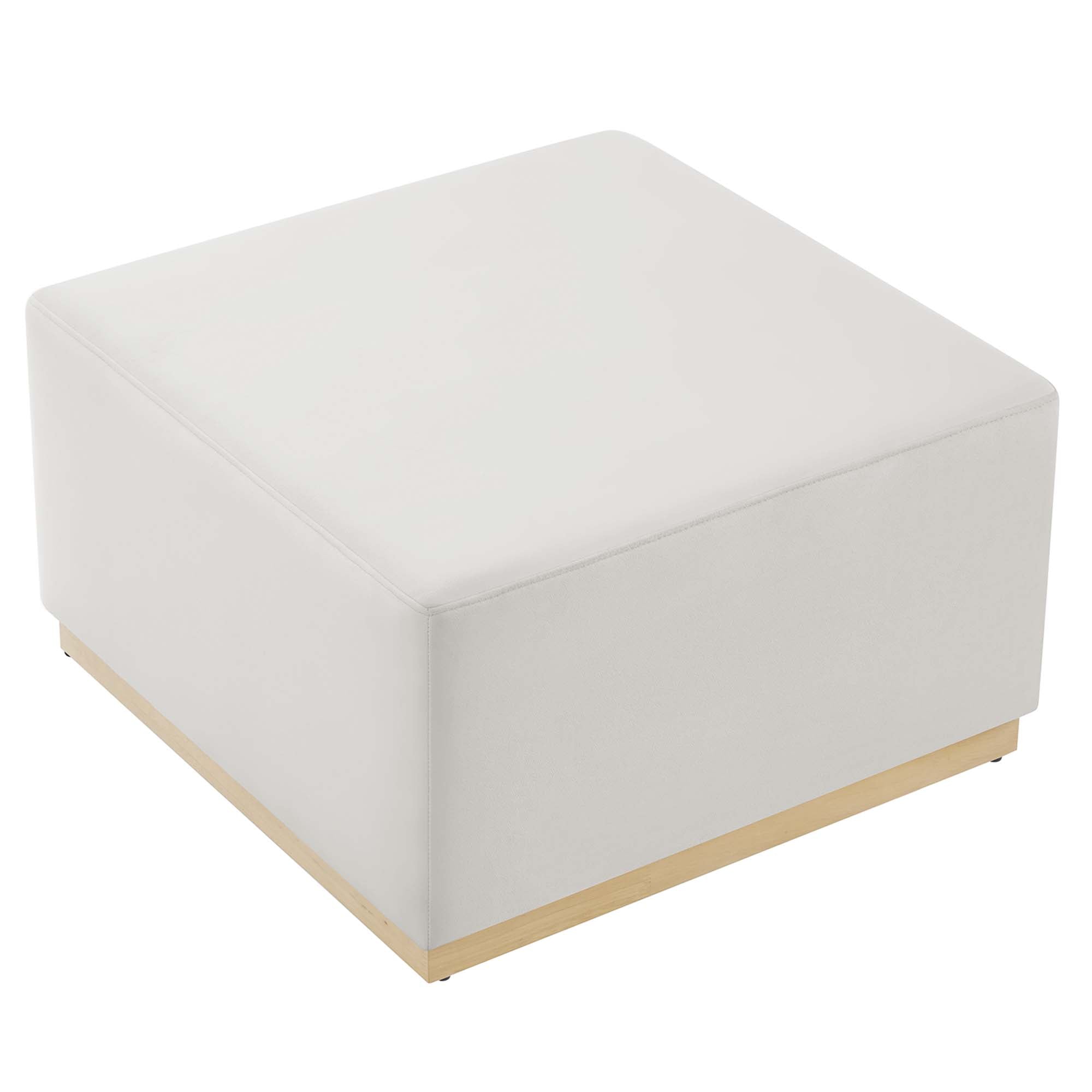 Modway Tilden Large 28" Square Performance Velvet Upholstered Ottoman