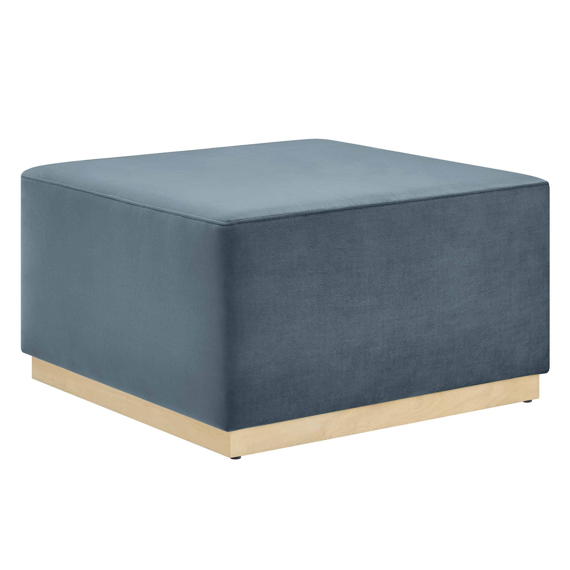 Modway Tilden Large 28" Square Performance Velvet Upholstered Ottoman
