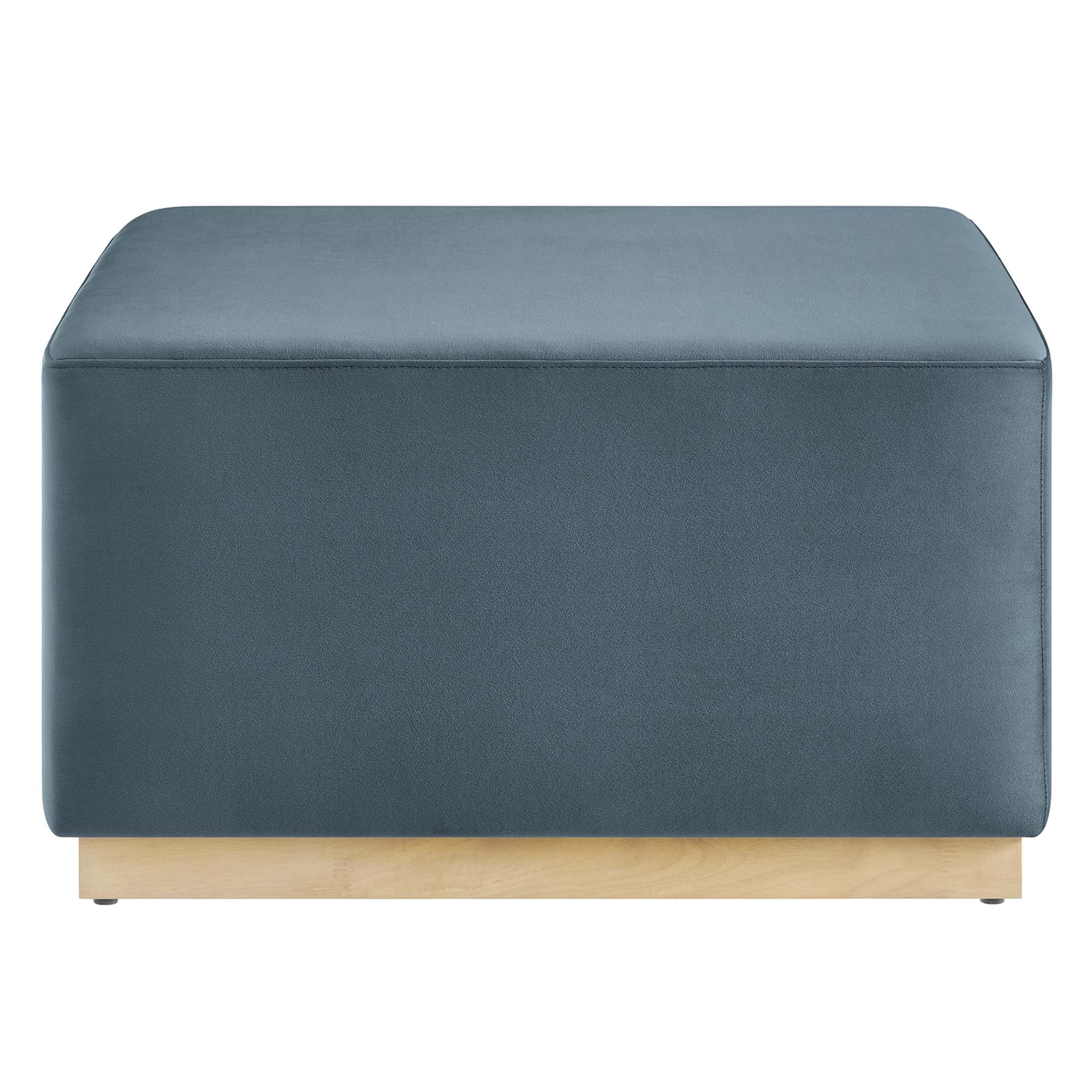 Modway Tilden Large 28" Square Performance Velvet Upholstered Ottoman