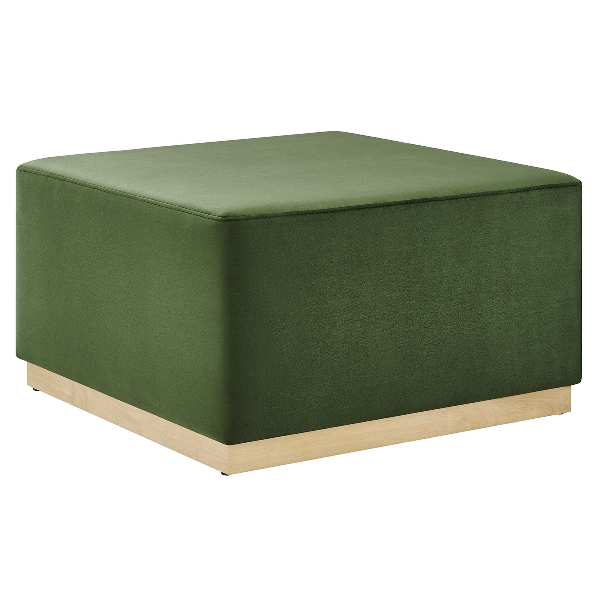 Modway Tilden Large 28" Square Performance Velvet Upholstered Ottoman