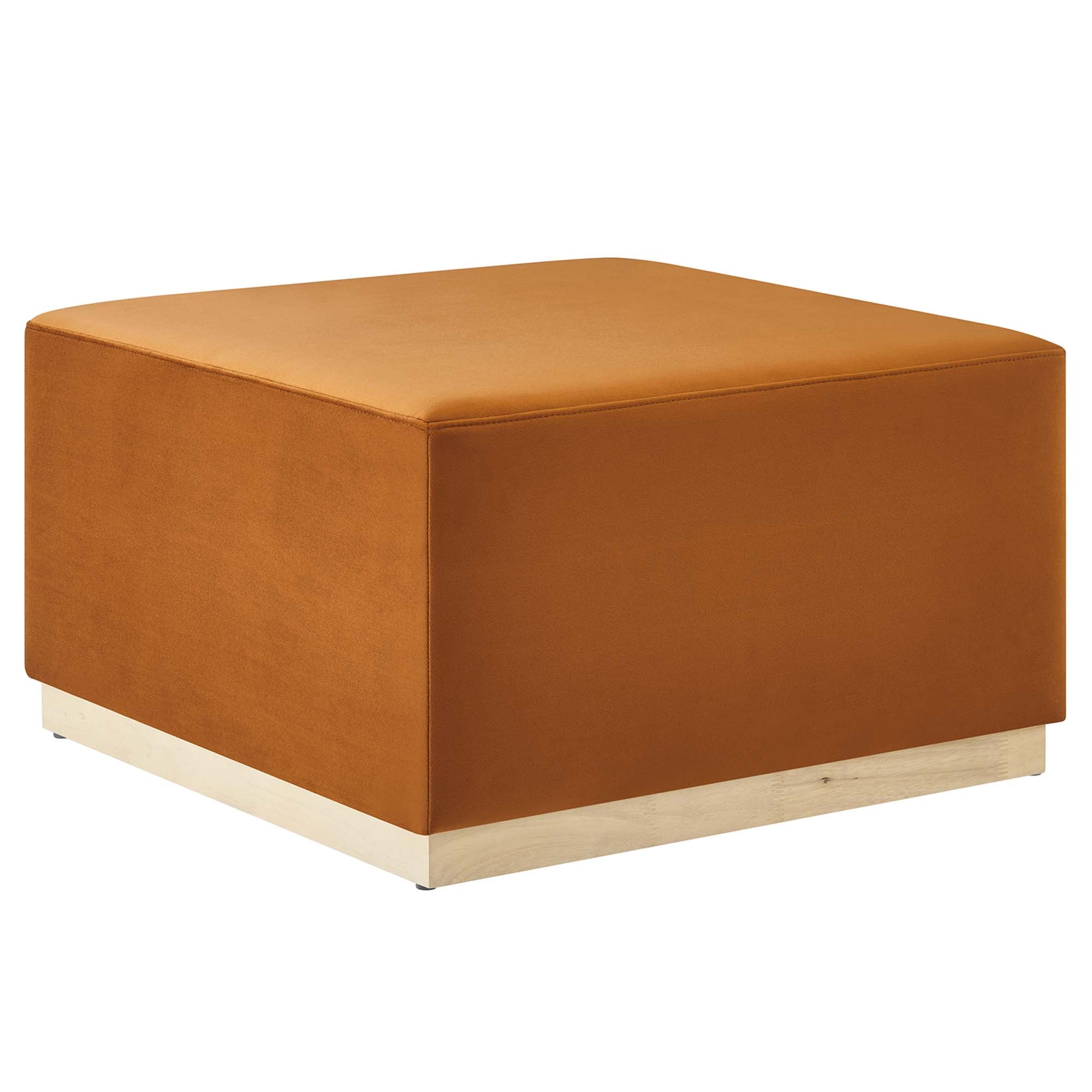 Modway Tilden Large 28" Square Performance Velvet Upholstered Ottoman