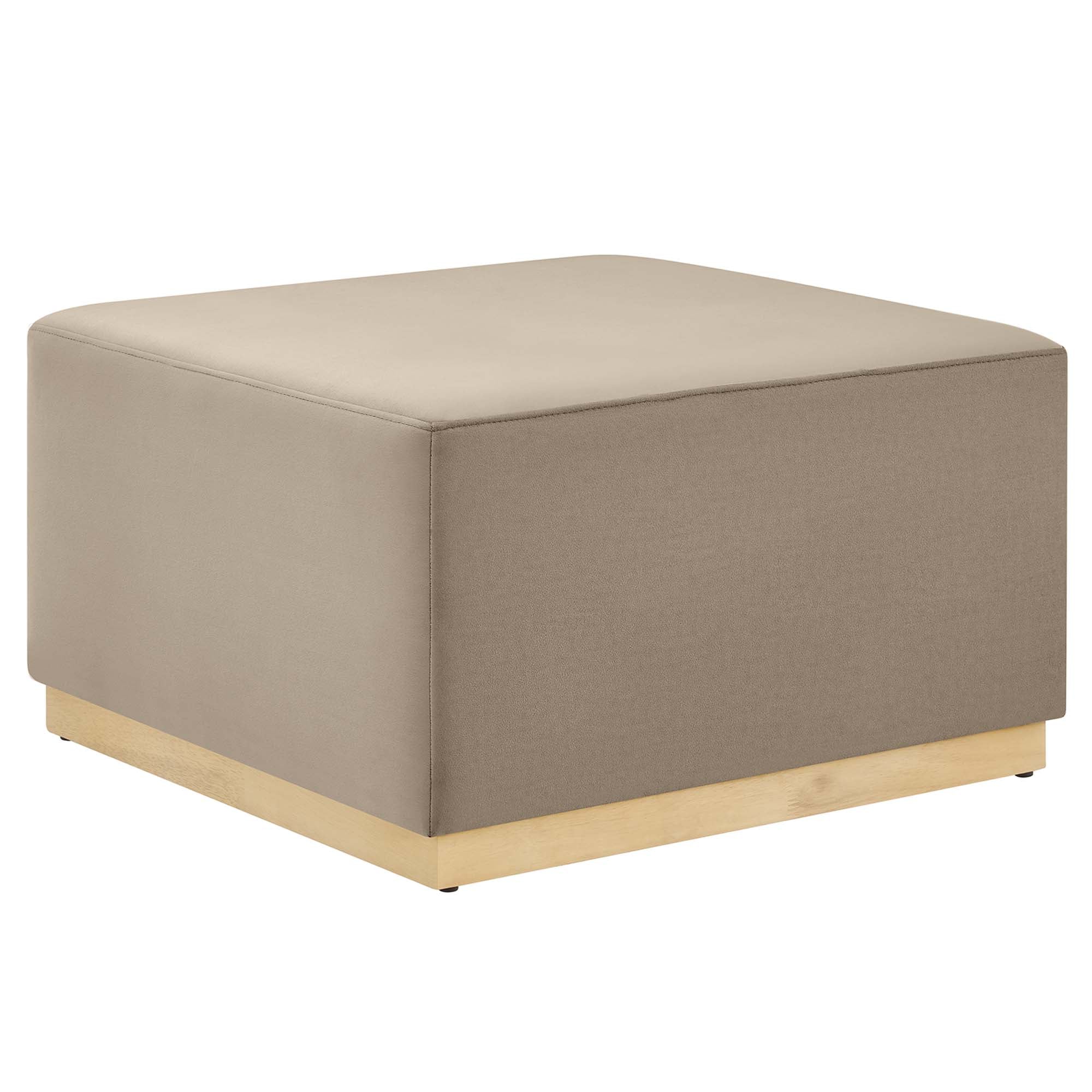 Modway Tilden Large 28" Square Performance Velvet Upholstered Ottoman