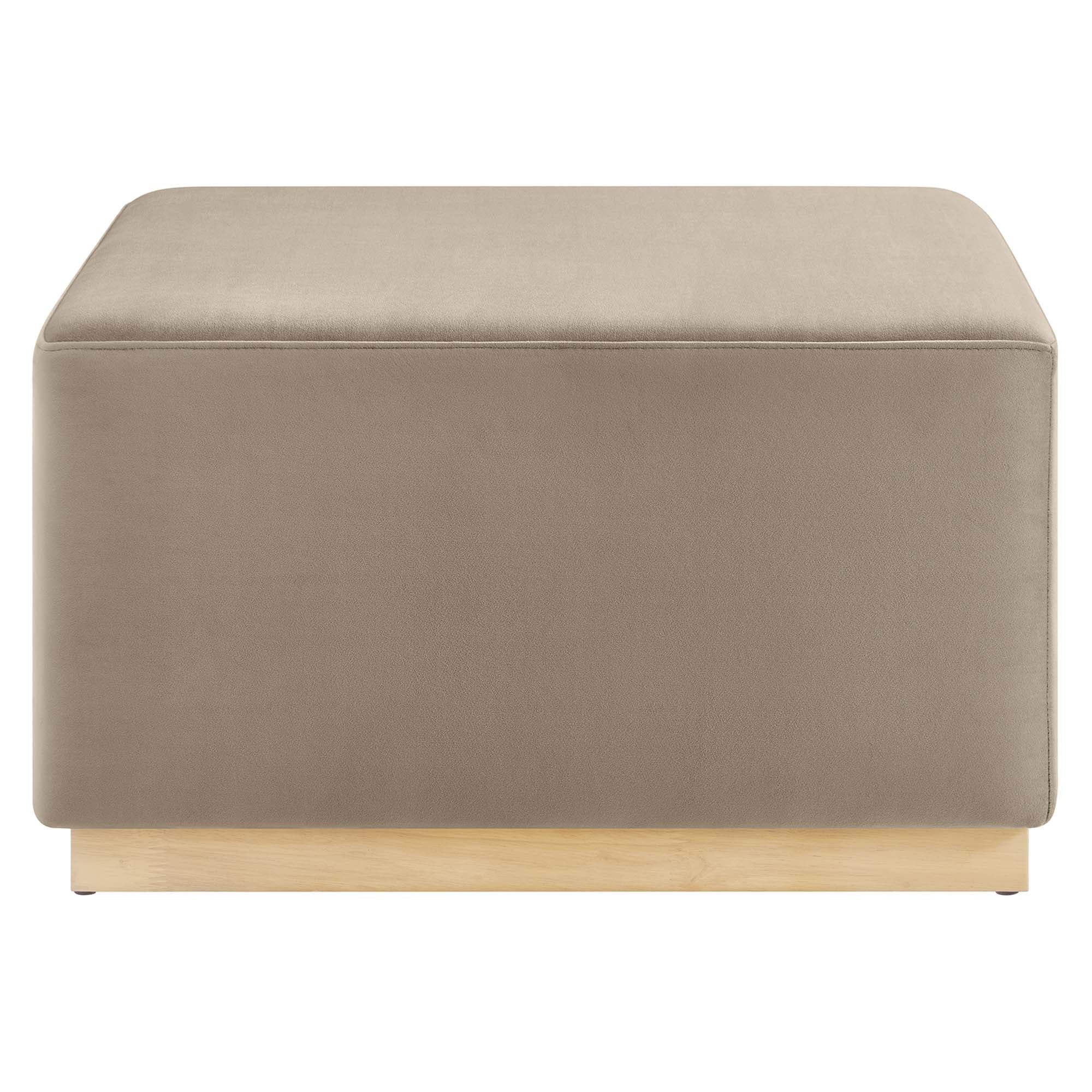 Modway Tilden Large 28" Square Performance Velvet Upholstered Ottoman
