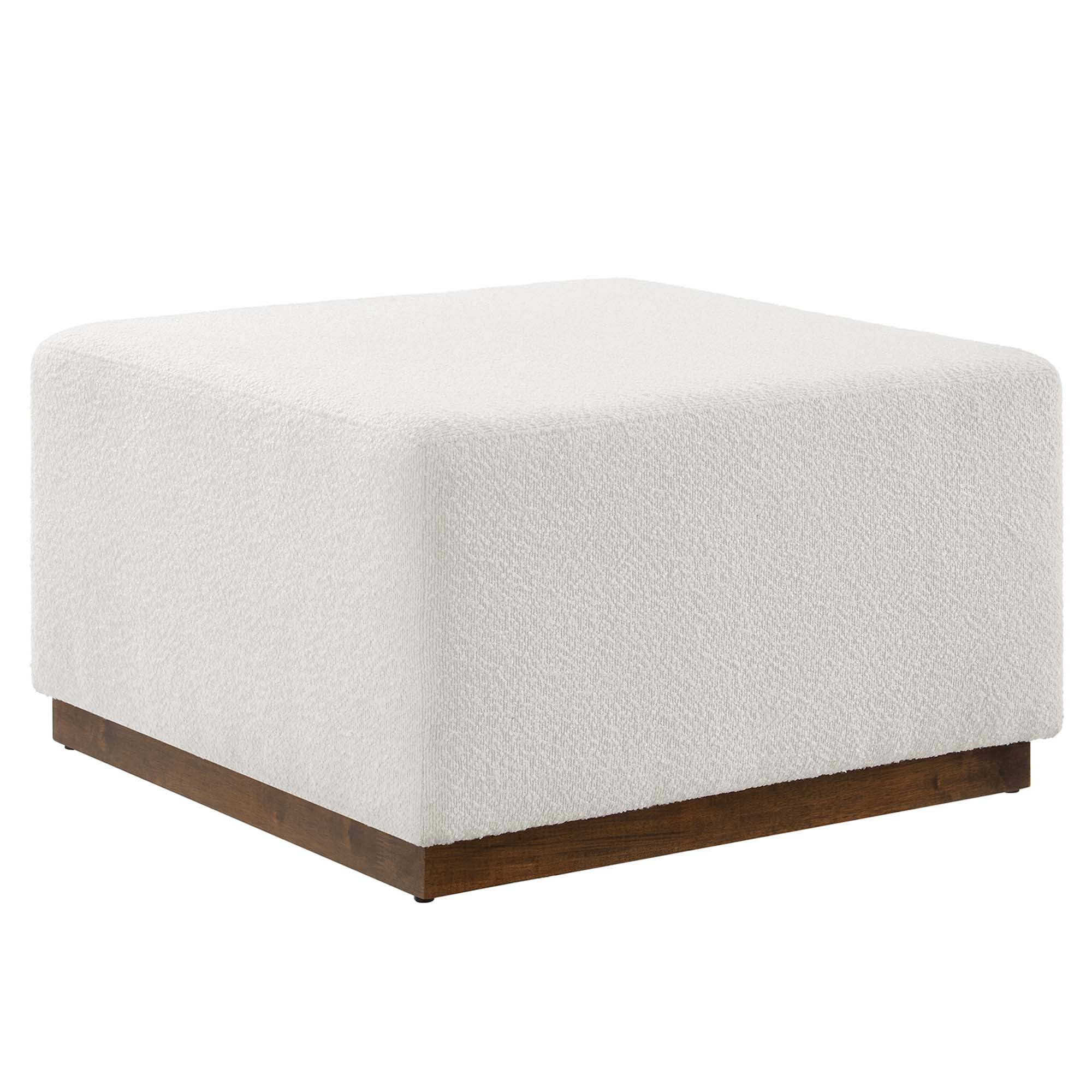 Modway Tilden Large 28" Square Boucle Upholstered Ottoman