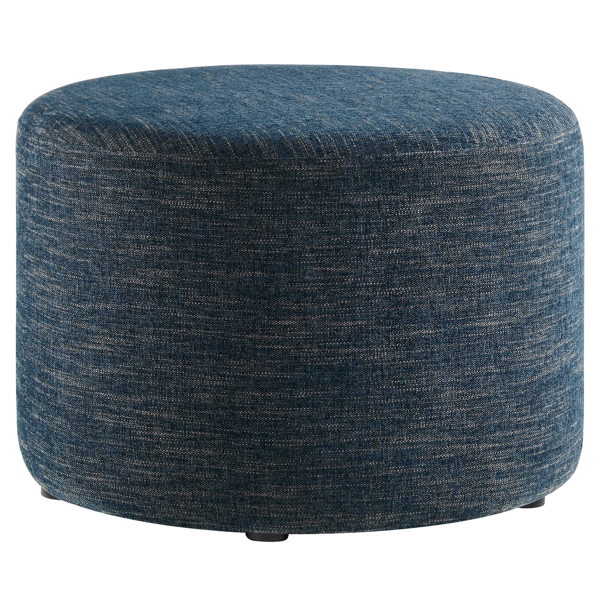 Modway Callum Large 23" Round Woven Heathered Fabric Upholstered Ottoman