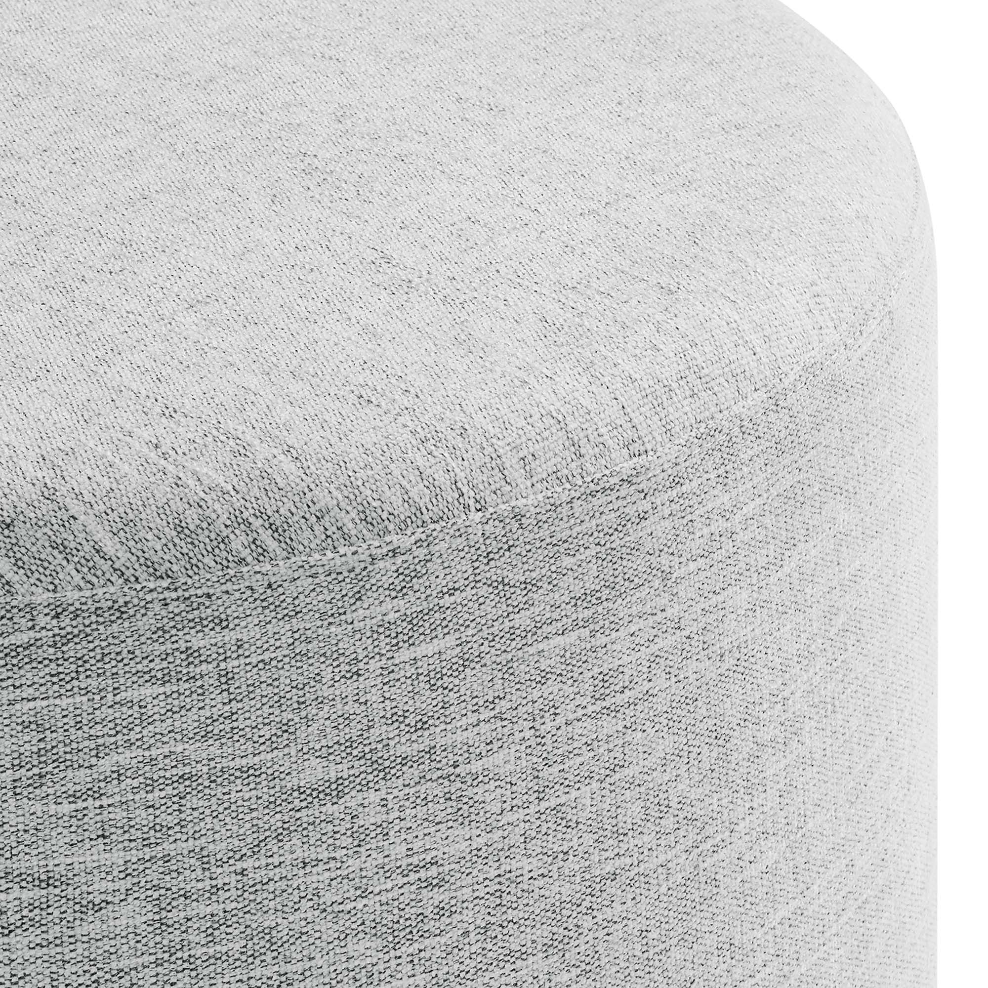 Modway Callum Large 23" Round Woven Heathered Fabric Upholstered Ottoman