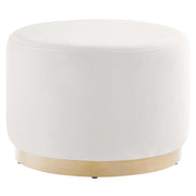 Modway Tilden Large 23" Round Performance Velvet Upholstered Ottoman