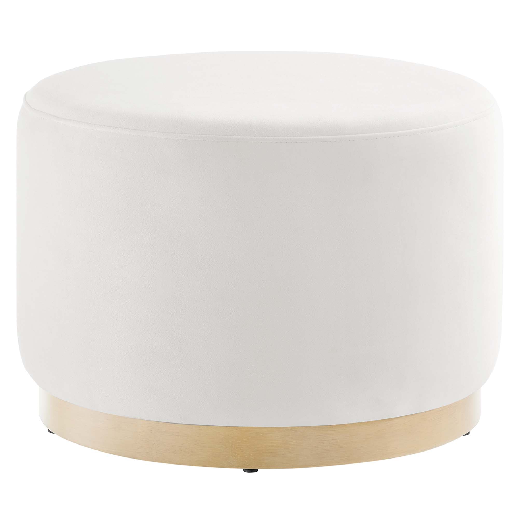 Modway Tilden Large 23" Round Performance Velvet Upholstered Ottoman