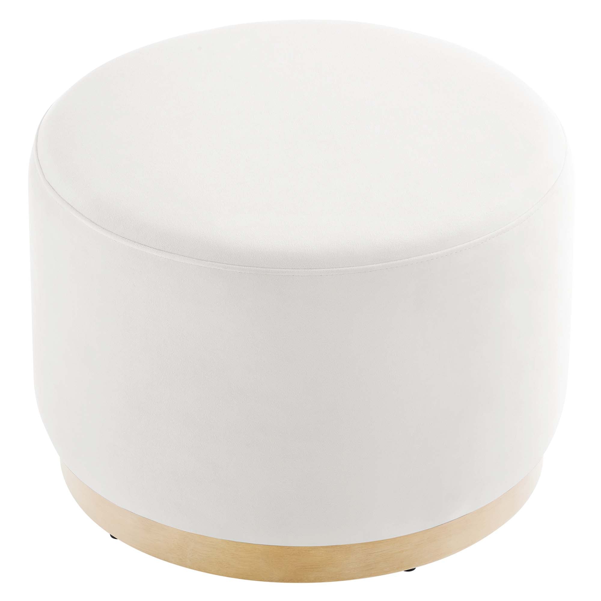 Modway Tilden Large 23" Round Performance Velvet Upholstered Ottoman