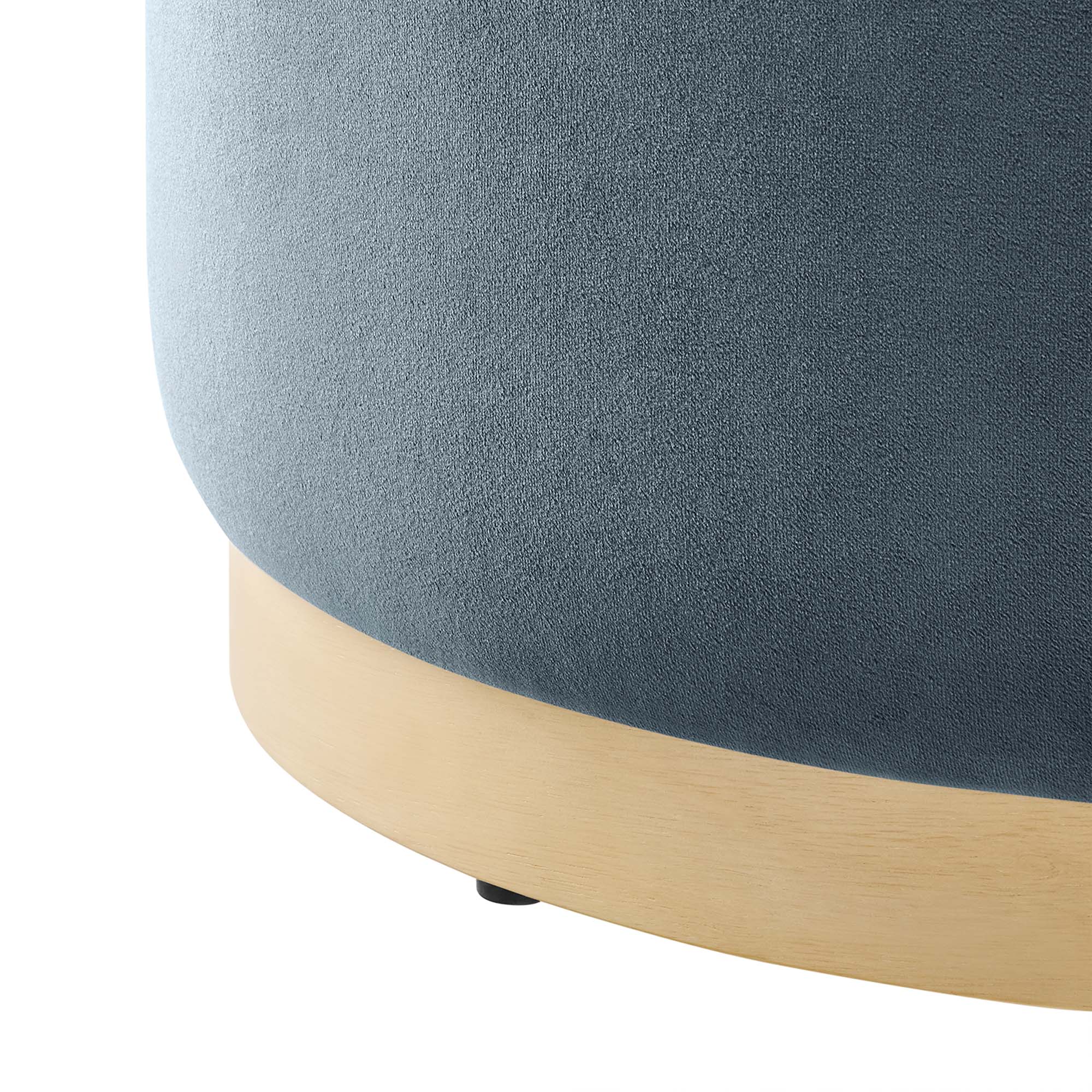 Modway Tilden Large 23" Round Performance Velvet Upholstered Ottoman