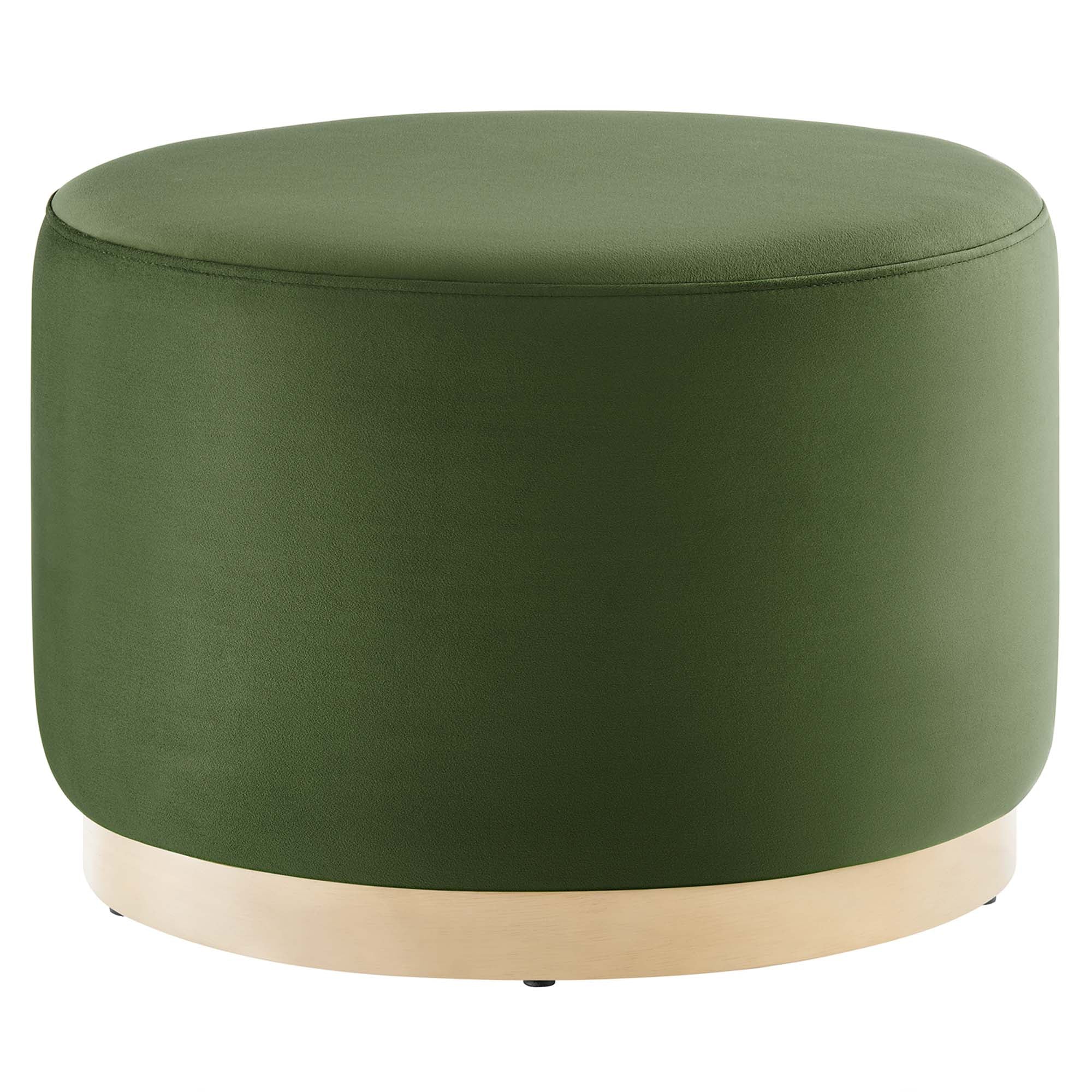 Modway Tilden Large 23" Round Performance Velvet Upholstered Ottoman