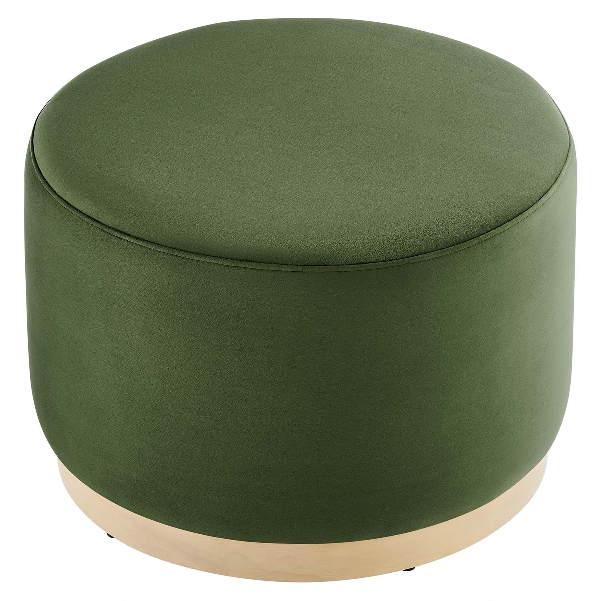 Modway Tilden Large 23" Round Performance Velvet Upholstered Ottoman