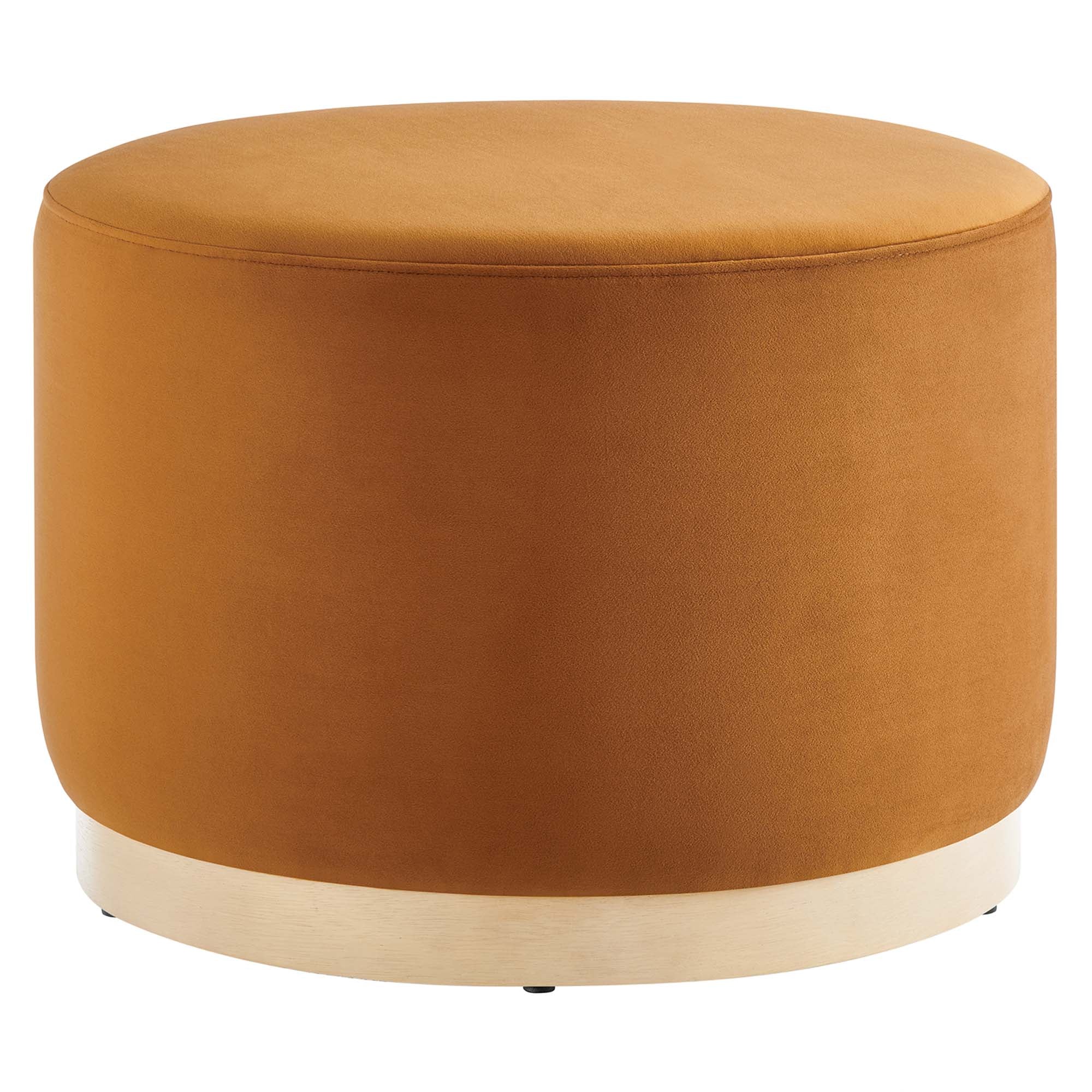 Modway Tilden Large 23" Round Performance Velvet Upholstered Ottoman