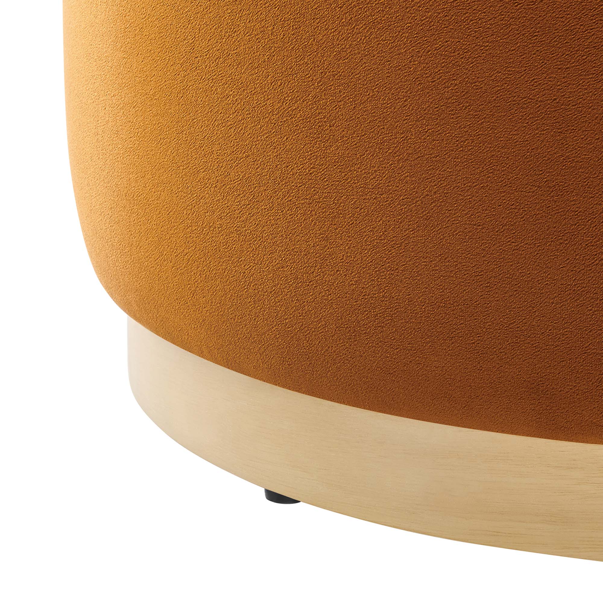 Modway Tilden Large 23" Round Performance Velvet Upholstered Ottoman