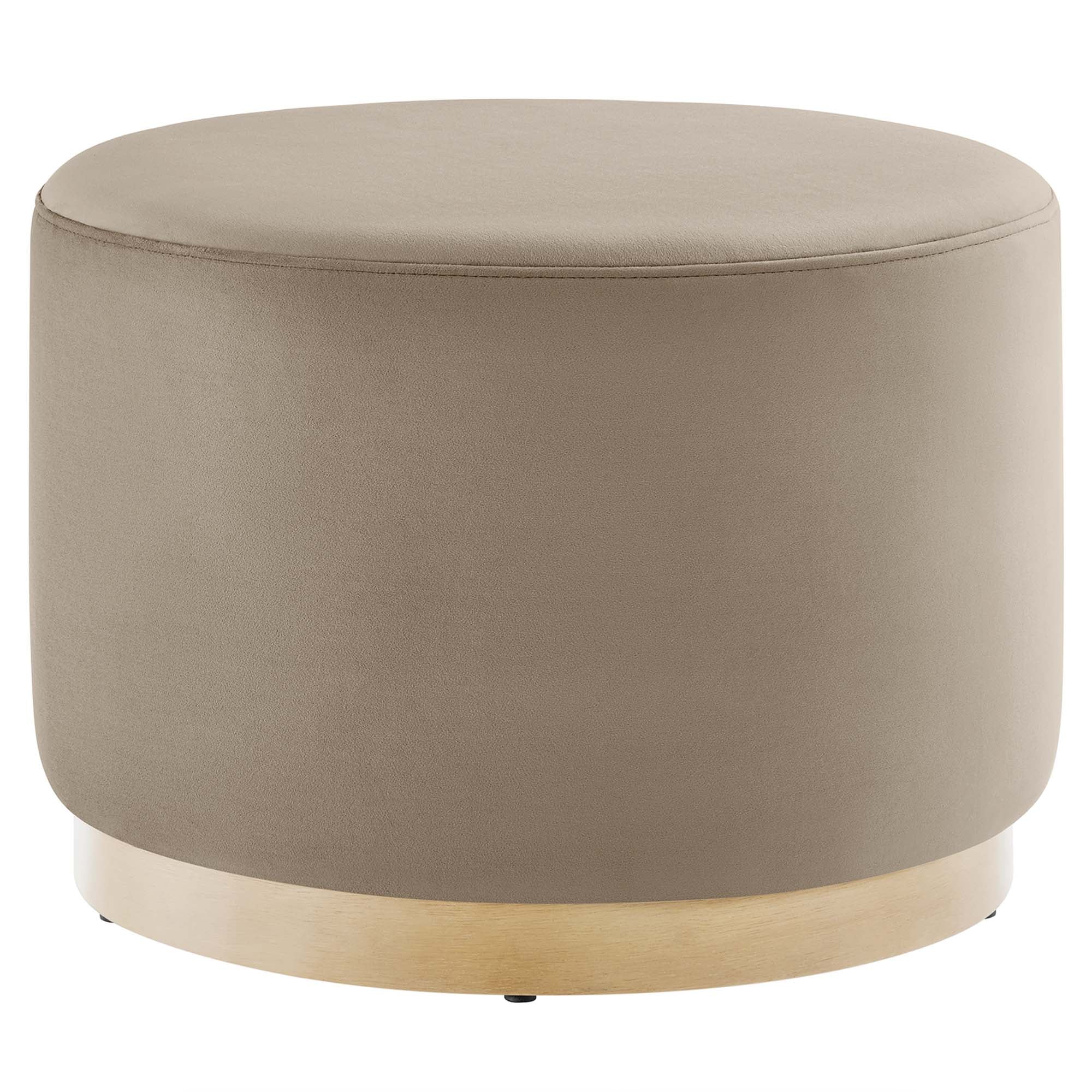 Modway Tilden Large 23" Round Performance Velvet Upholstered Ottoman