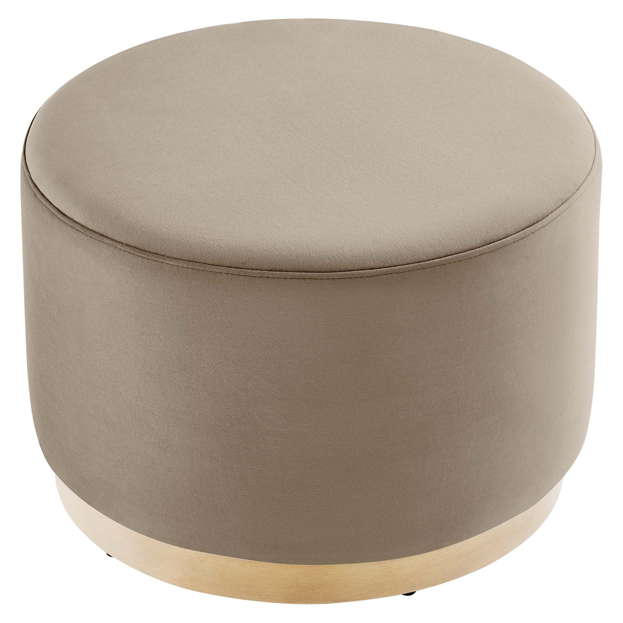 Modway Tilden Large 23" Round Performance Velvet Upholstered Ottoman