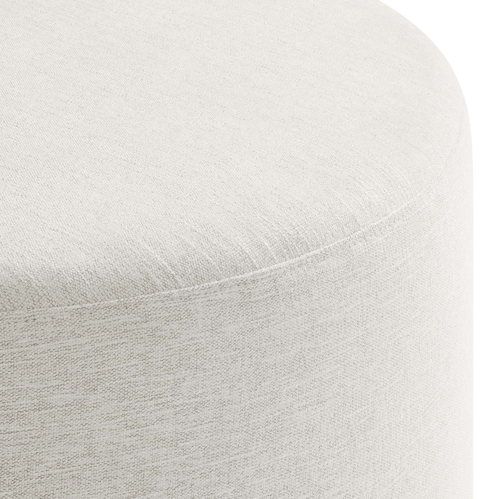 Modway Callum Large 29" Round Woven Heathered Fabric Upholstered Ottoman