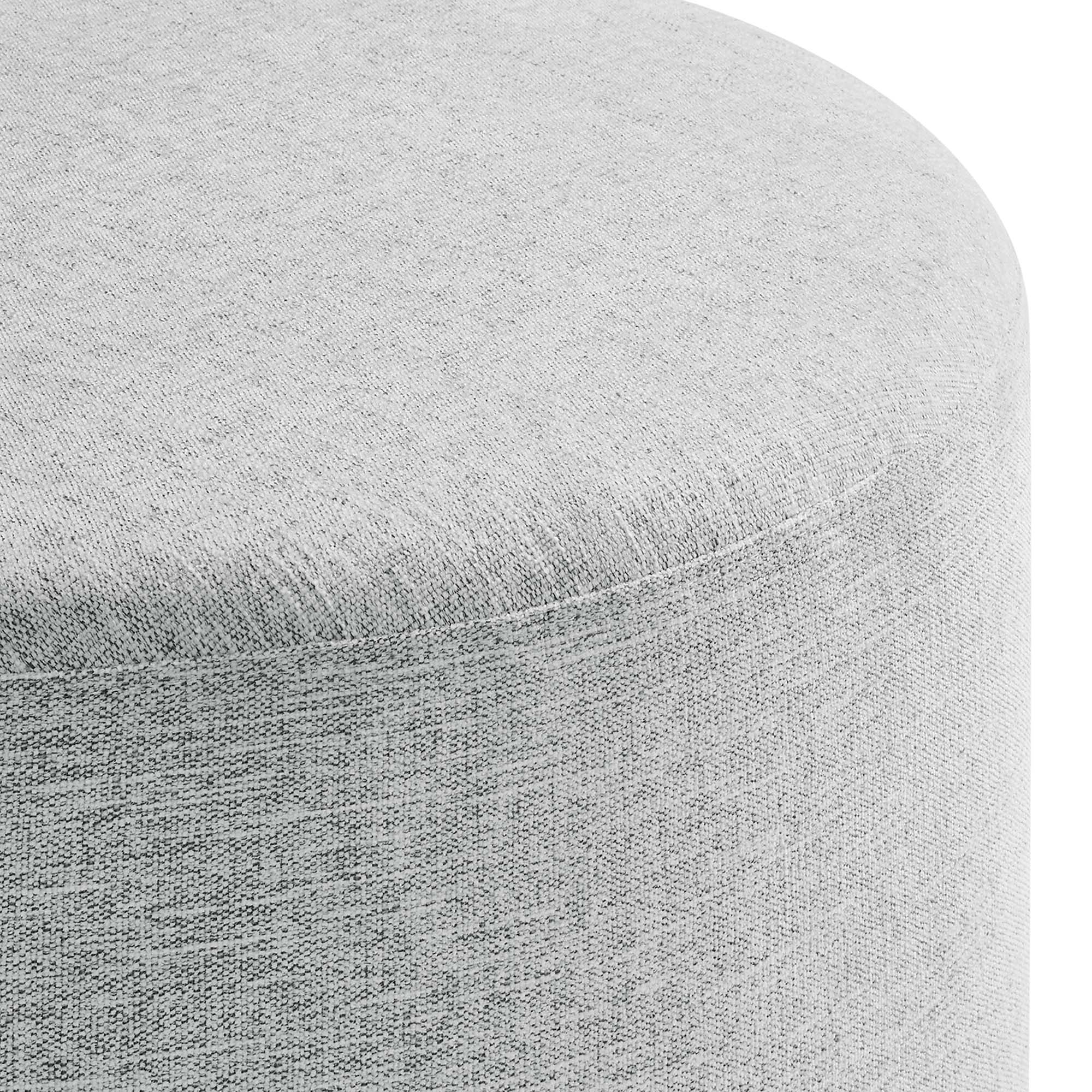 Modway Callum Large 29" Round Woven Heathered Fabric Upholstered Ottoman