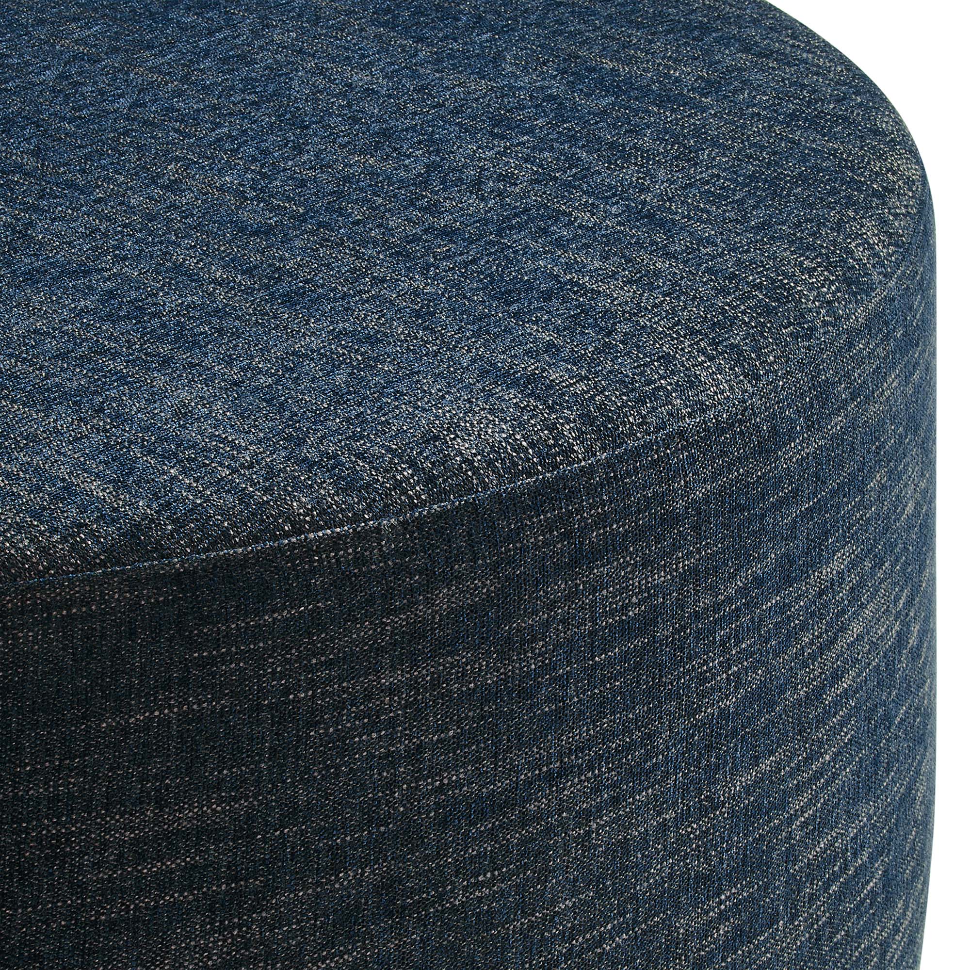 Modway Callum Large 38" Round Woven Heathered Fabric Upholstered Ottoman