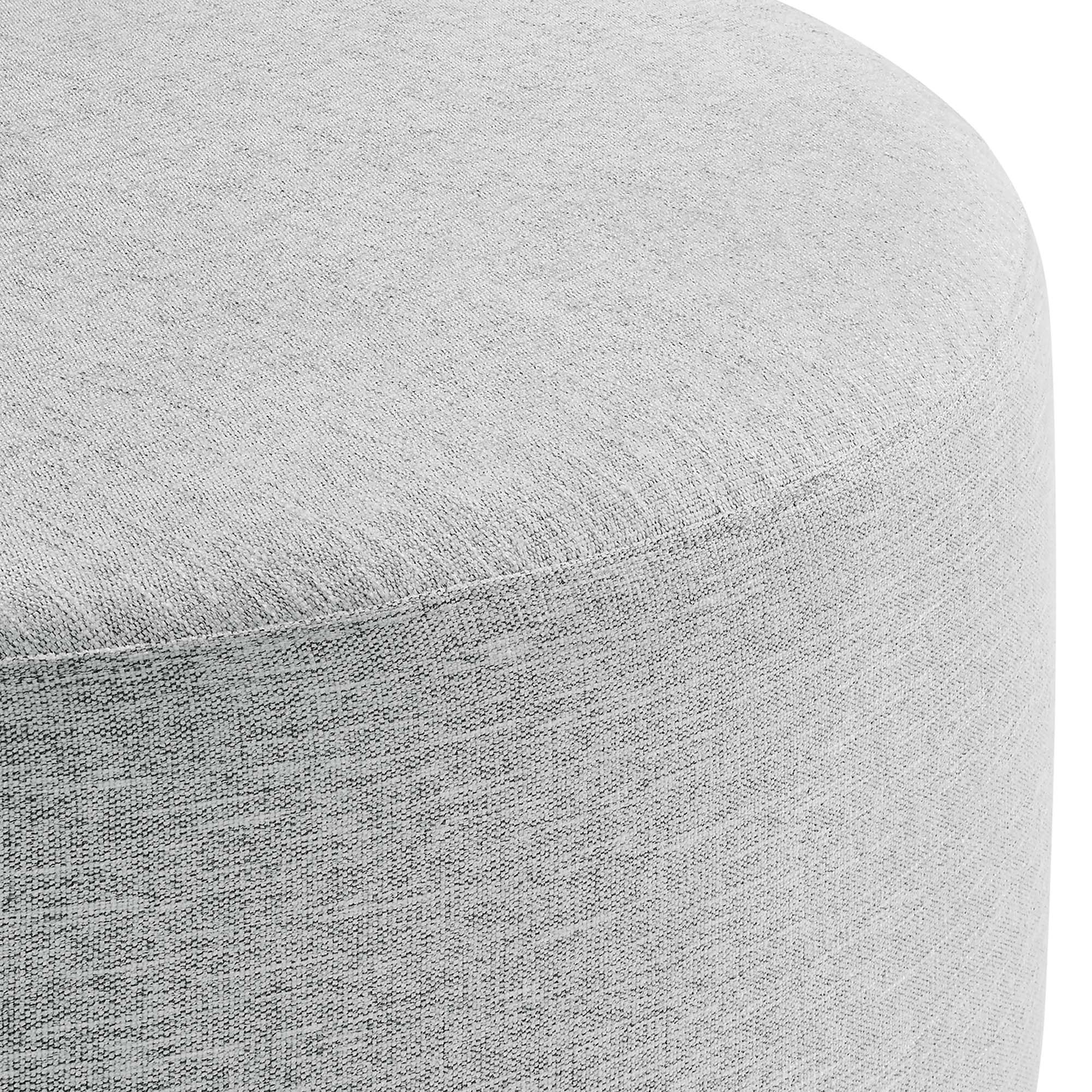 Modway Callum Large 38" Round Woven Heathered Fabric Upholstered Ottoman