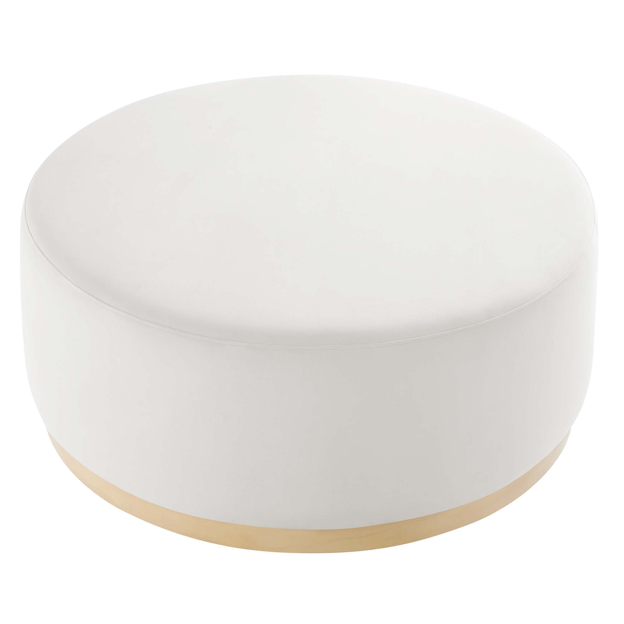 Modway Tilden Large 38" Round Performance Velvet Upholstered Ottoman