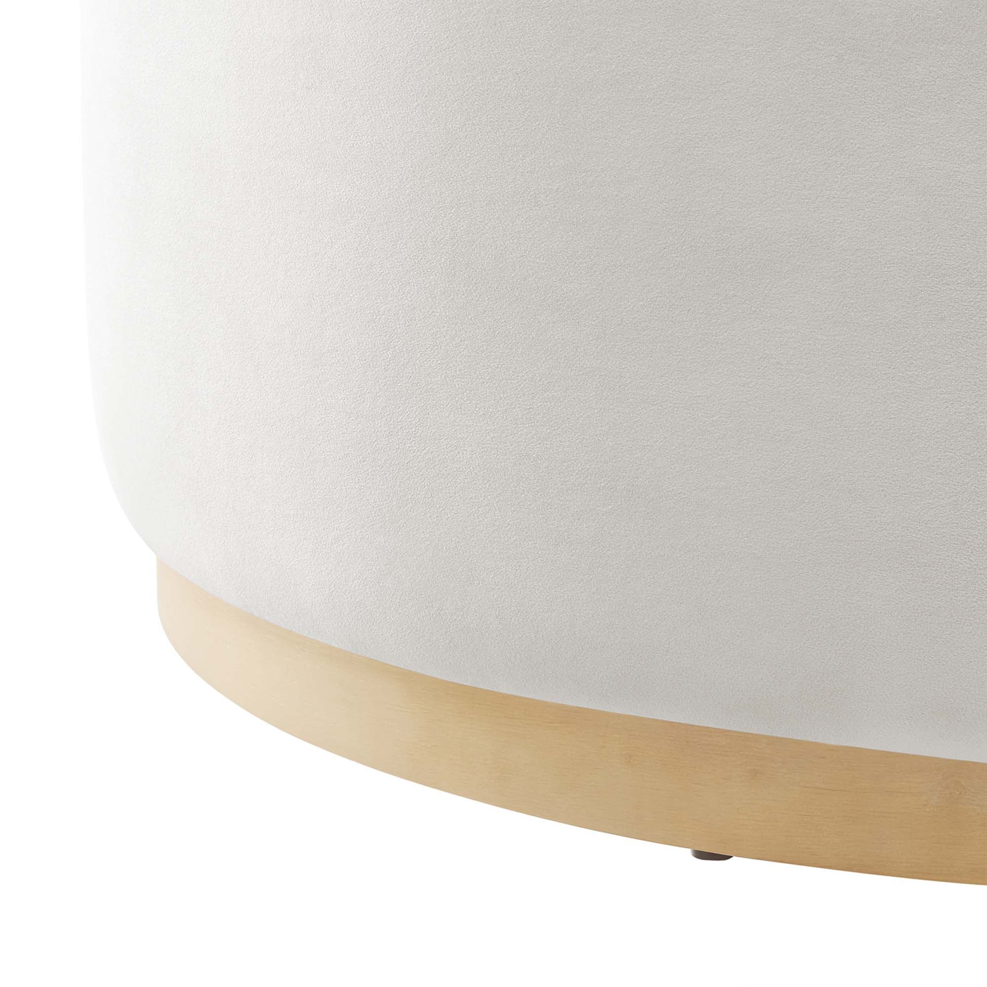 Modway Tilden Large 38" Round Performance Velvet Upholstered Ottoman