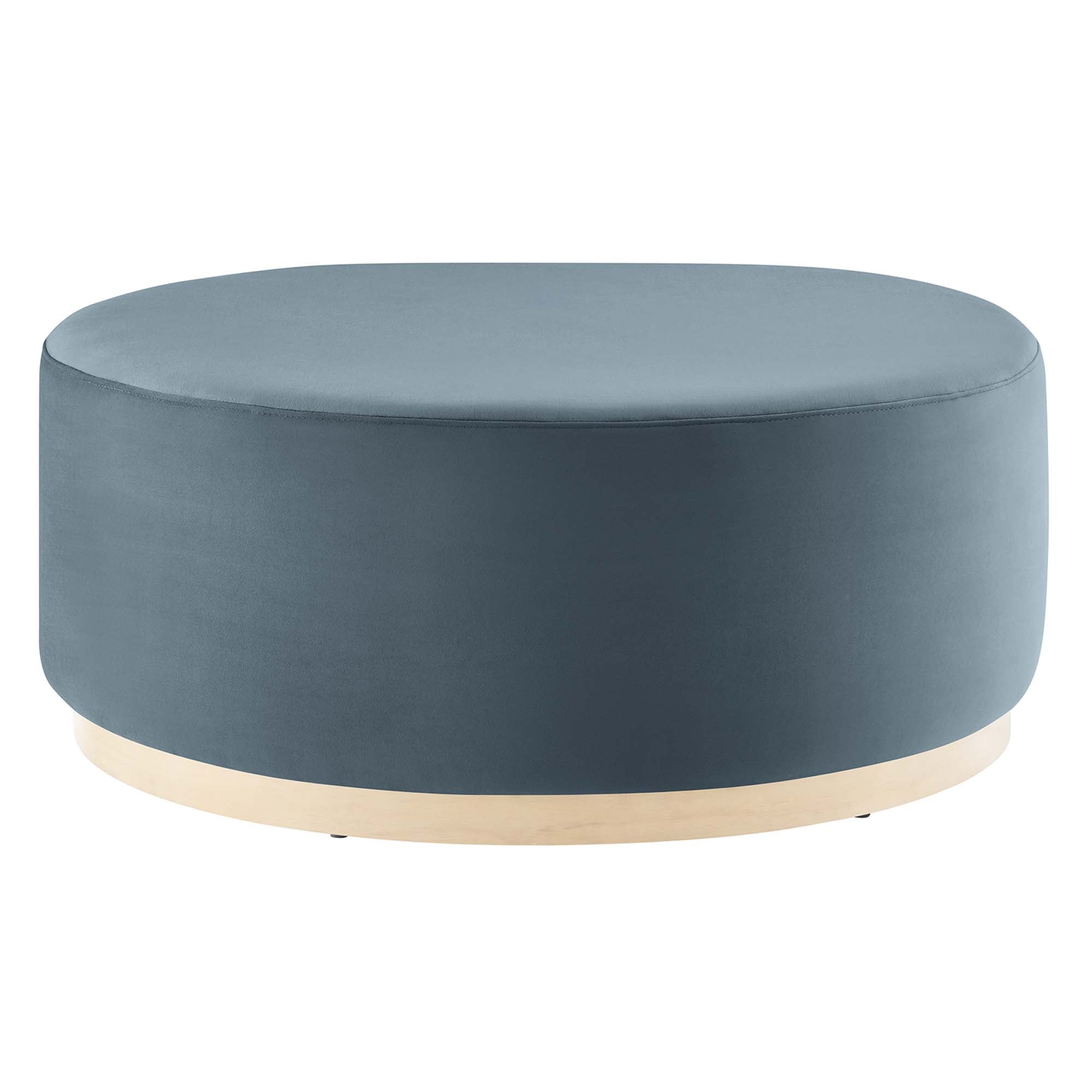 Modway Tilden Large 38" Round Performance Velvet Upholstered Ottoman