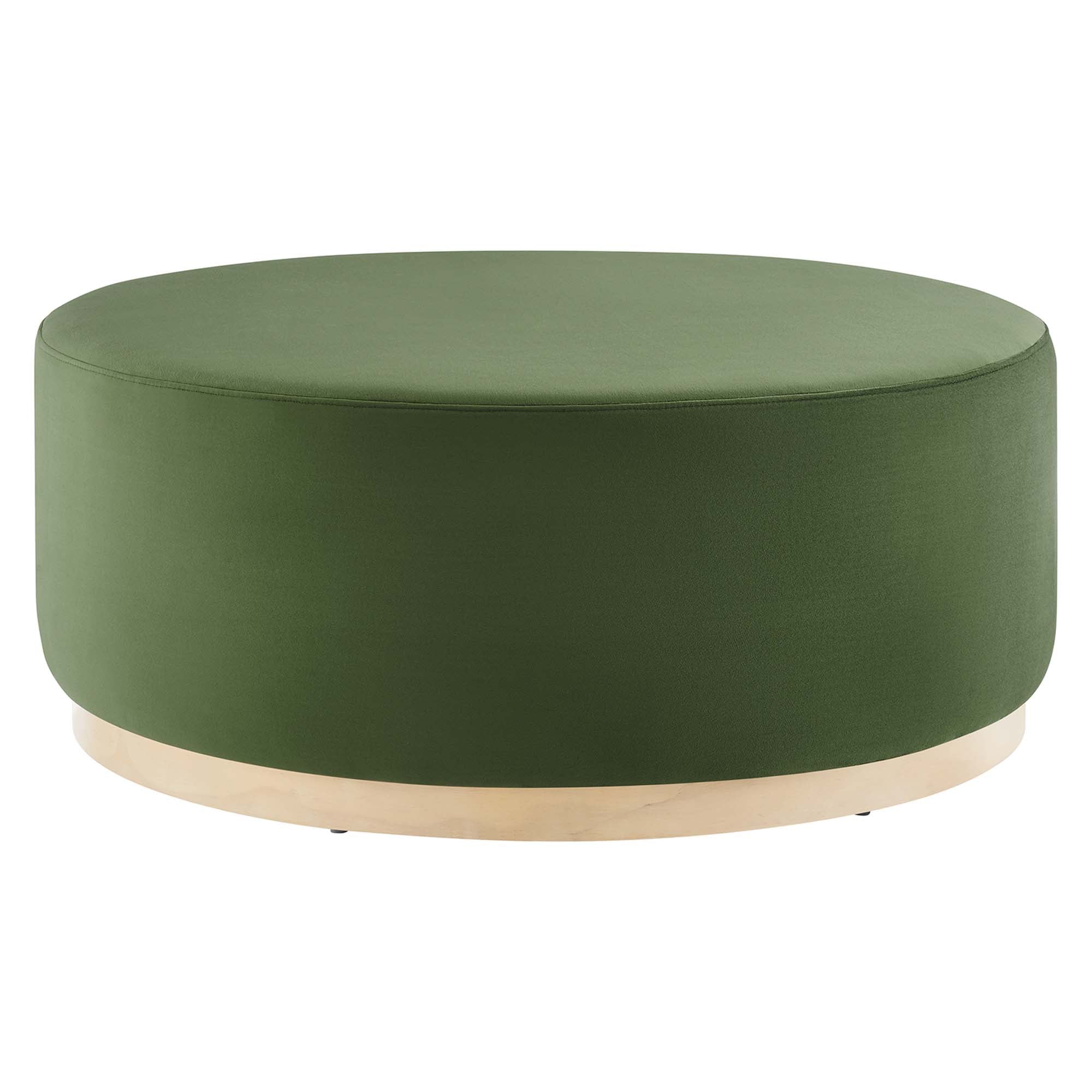 Modway Tilden Large 38" Round Performance Velvet Upholstered Ottoman