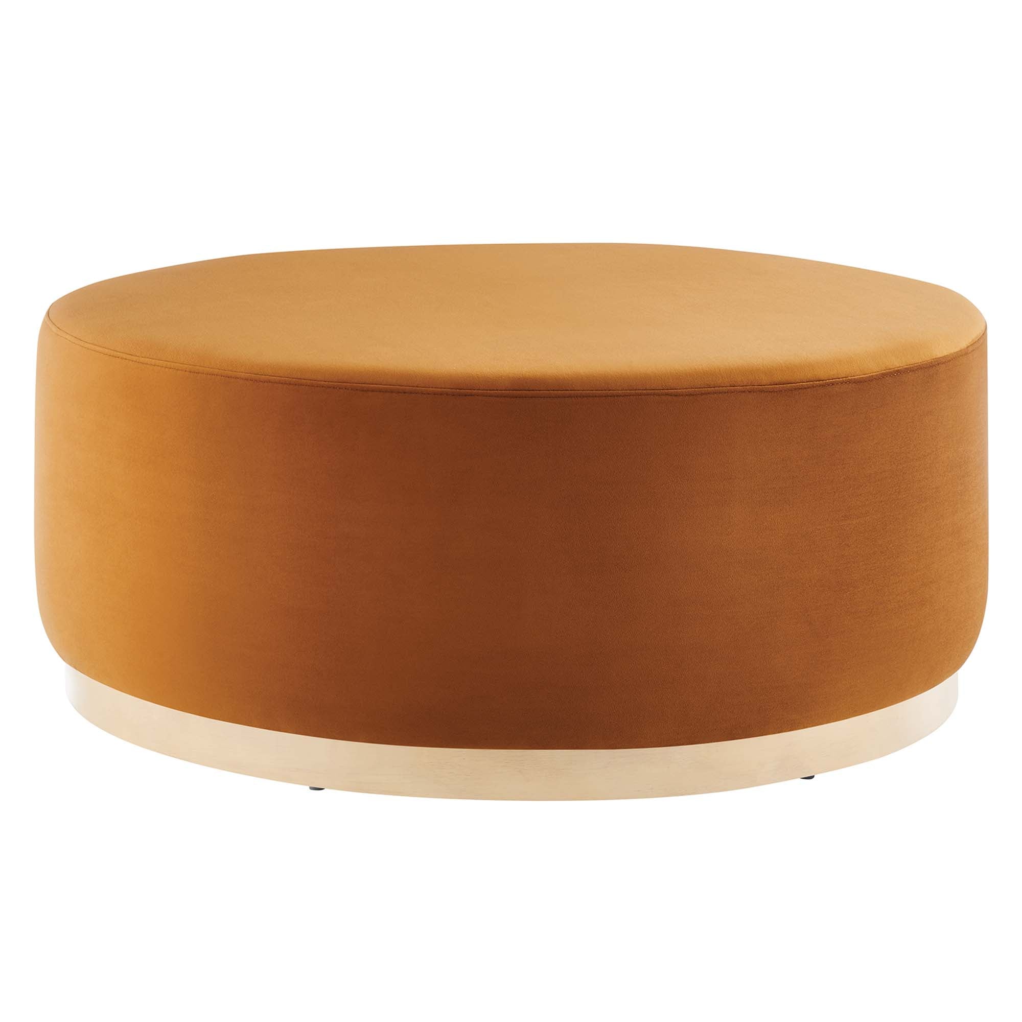 Modway Tilden Large 38" Round Performance Velvet Upholstered Ottoman