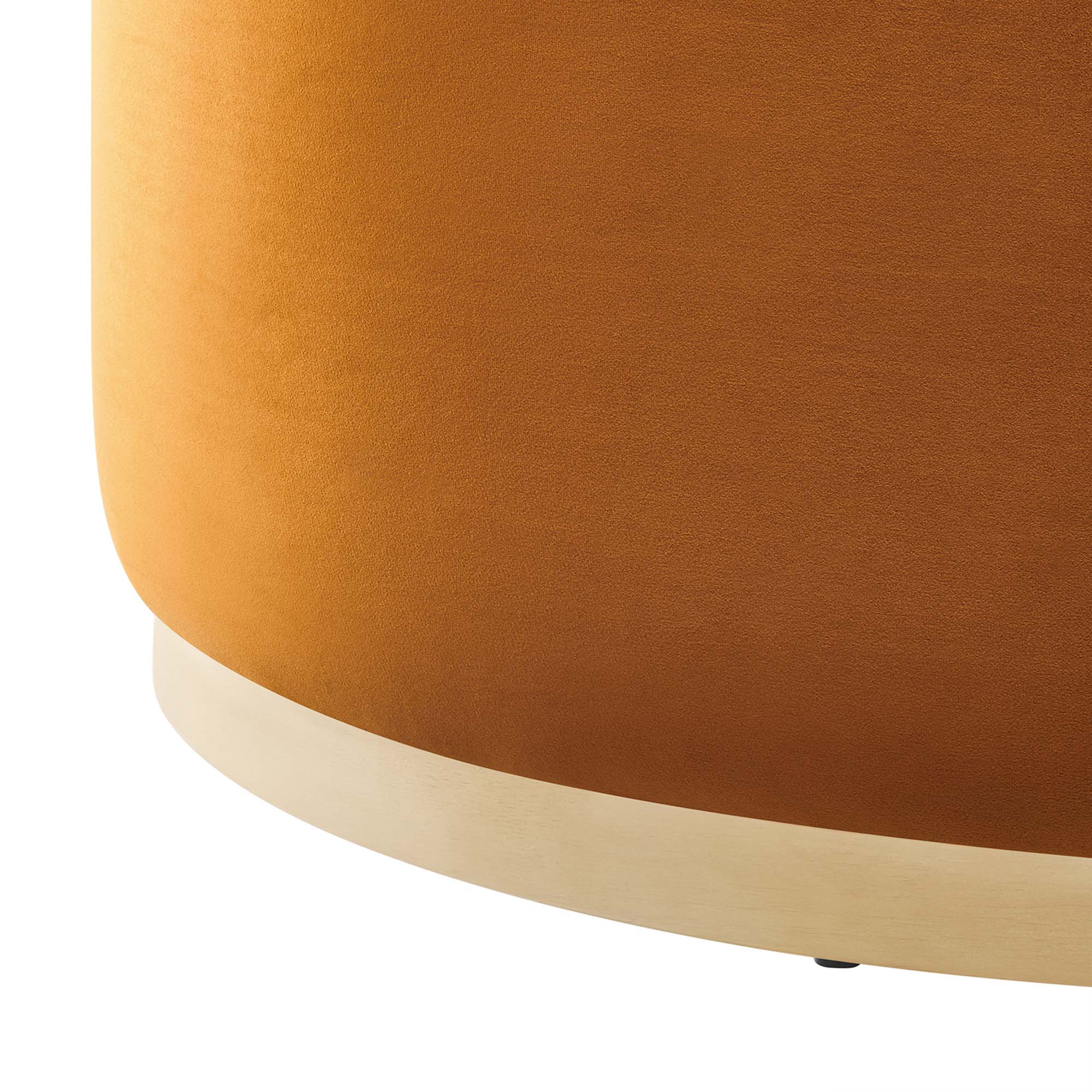 Modway Tilden Large 38" Round Performance Velvet Upholstered Ottoman