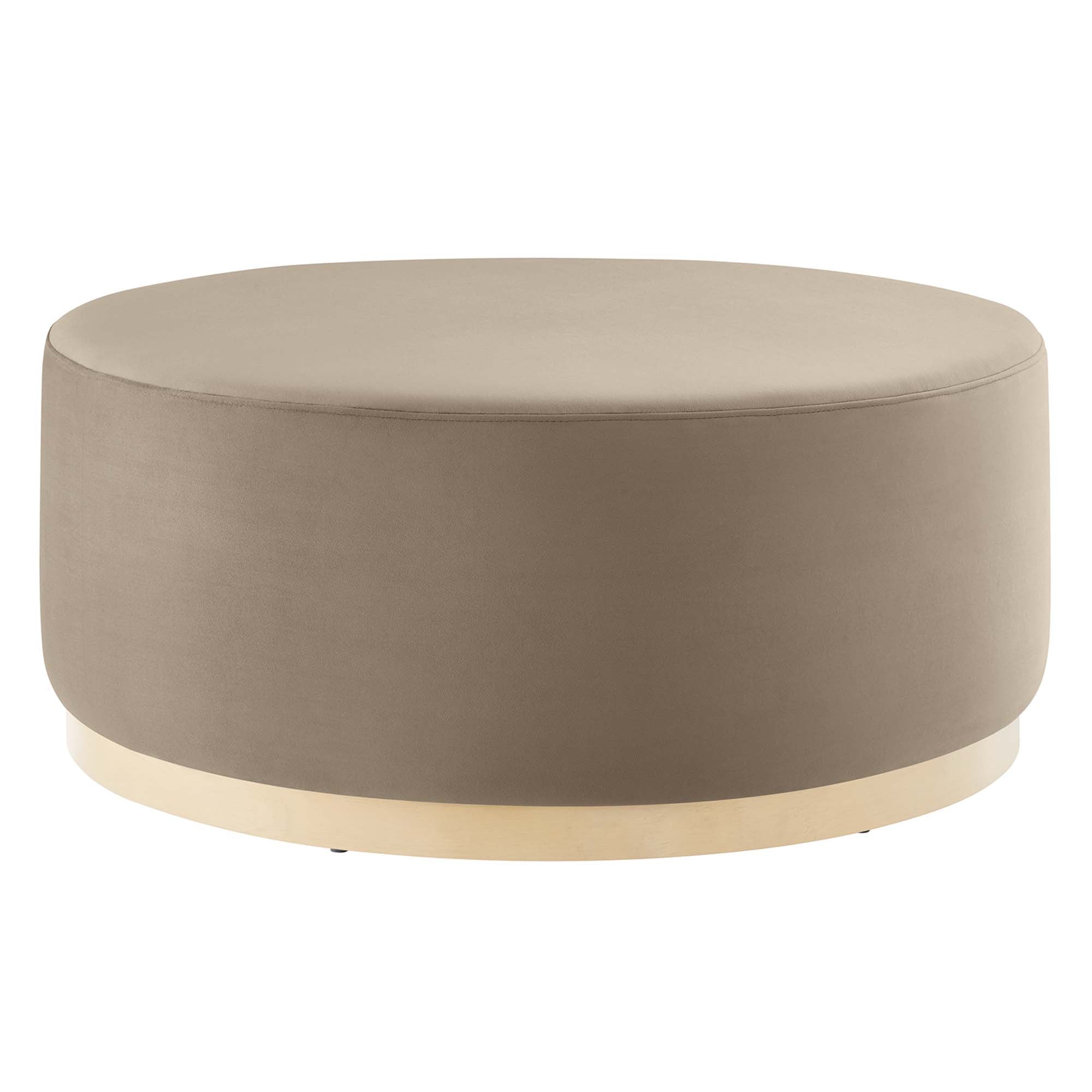 Modway Tilden Large 38" Round Performance Velvet Upholstered Ottoman