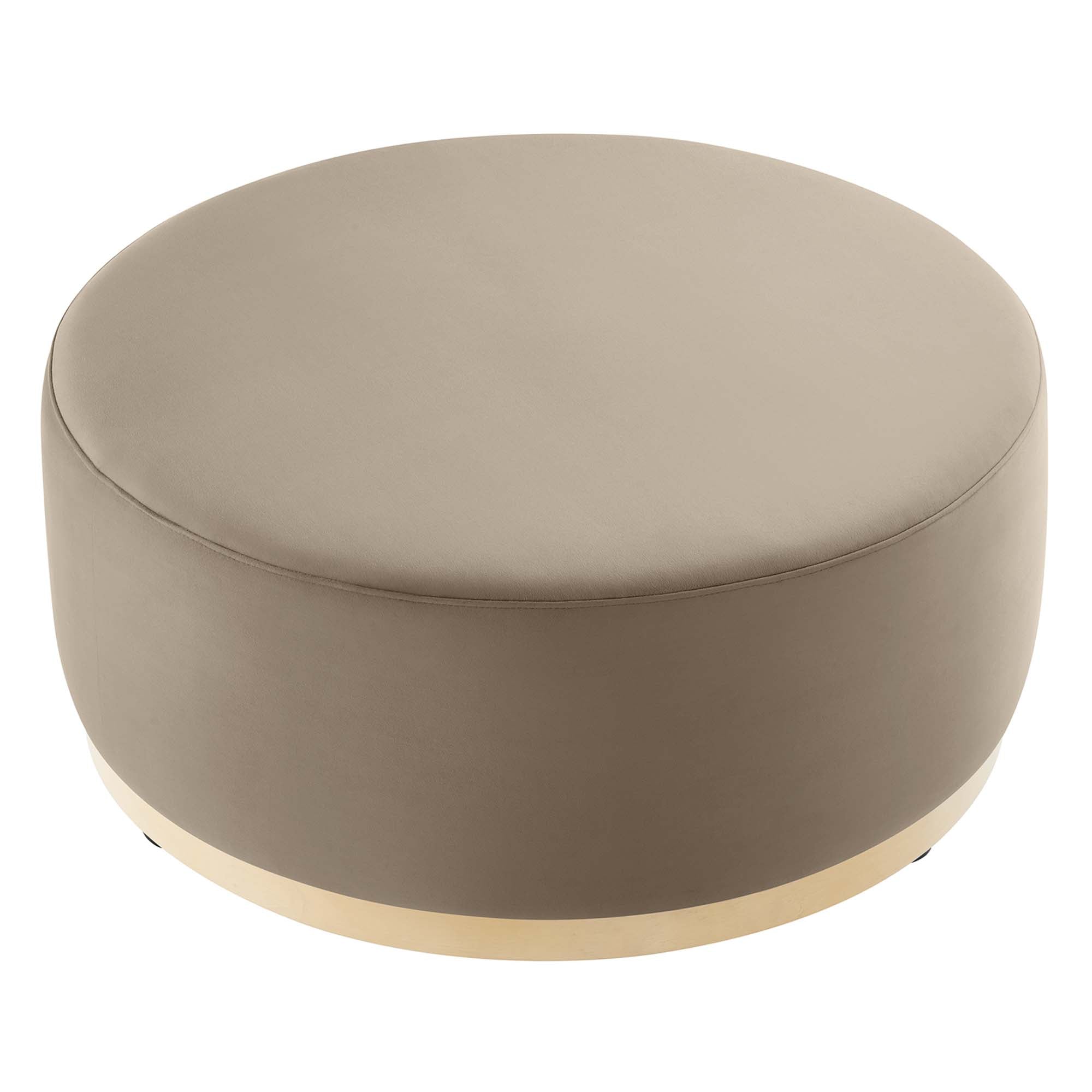 Modway Tilden Large 38" Round Performance Velvet Upholstered Ottoman